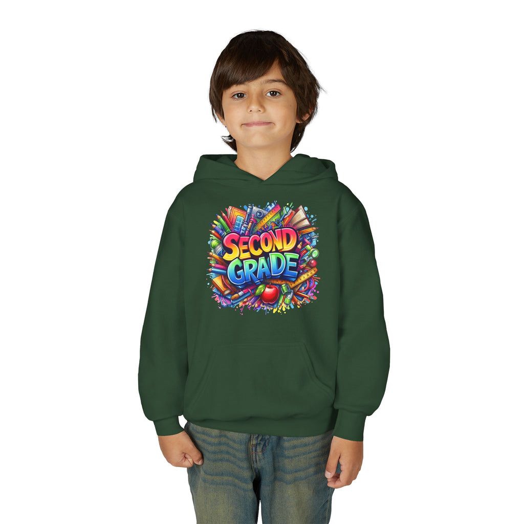 Second Grade Kids Hoodie — Colorful School Ready Sweatshirt for Students