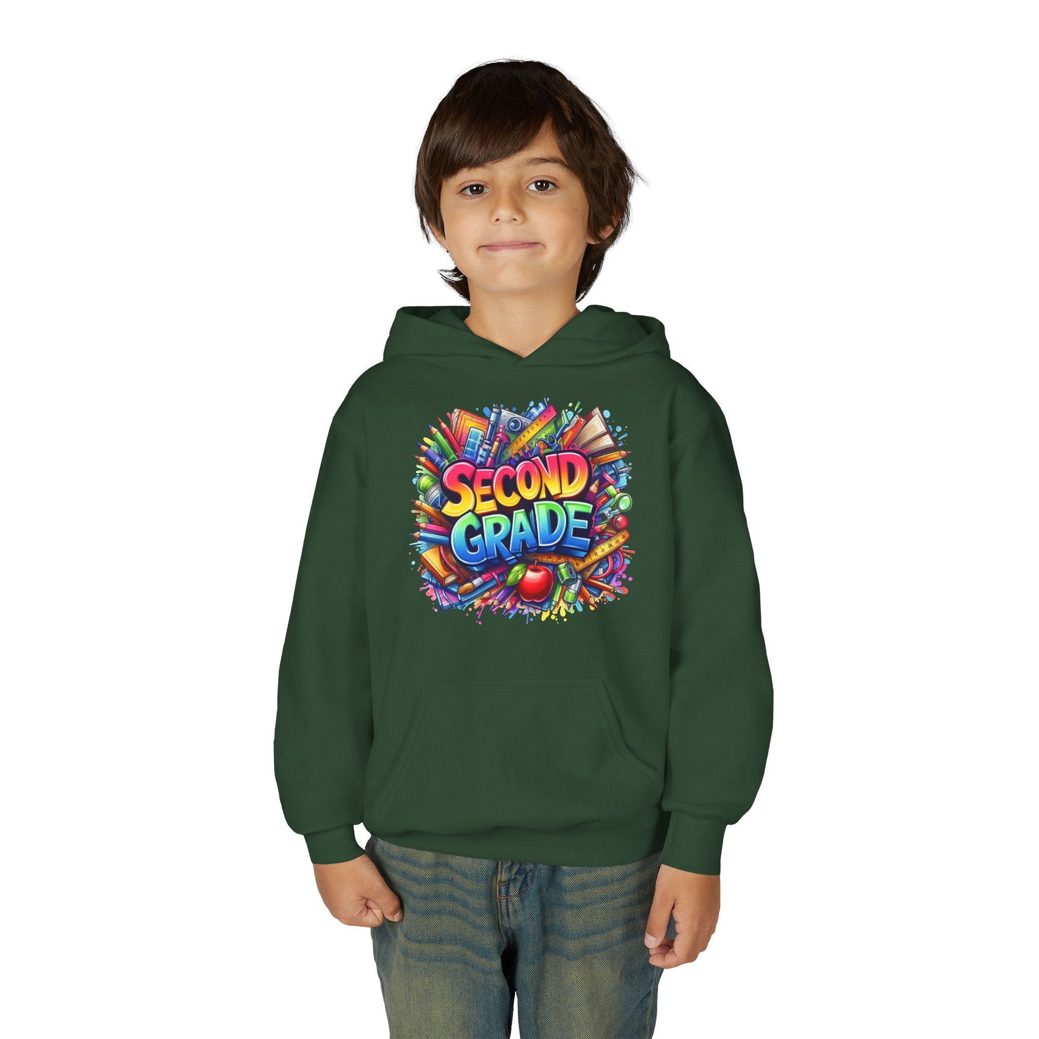 Second Grade Kids Hoodie — Colorful School Ready Sweatshirt for Students