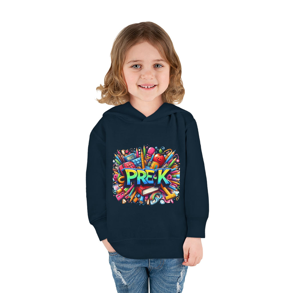 Pre-K Toddler Hoodie — Colorful School Kids Pullover Fleece