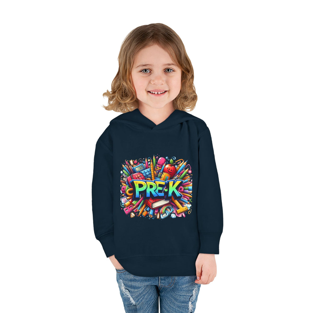 Pre-K Toddler Hoodie — Colorful School Kids Pullover Fleece