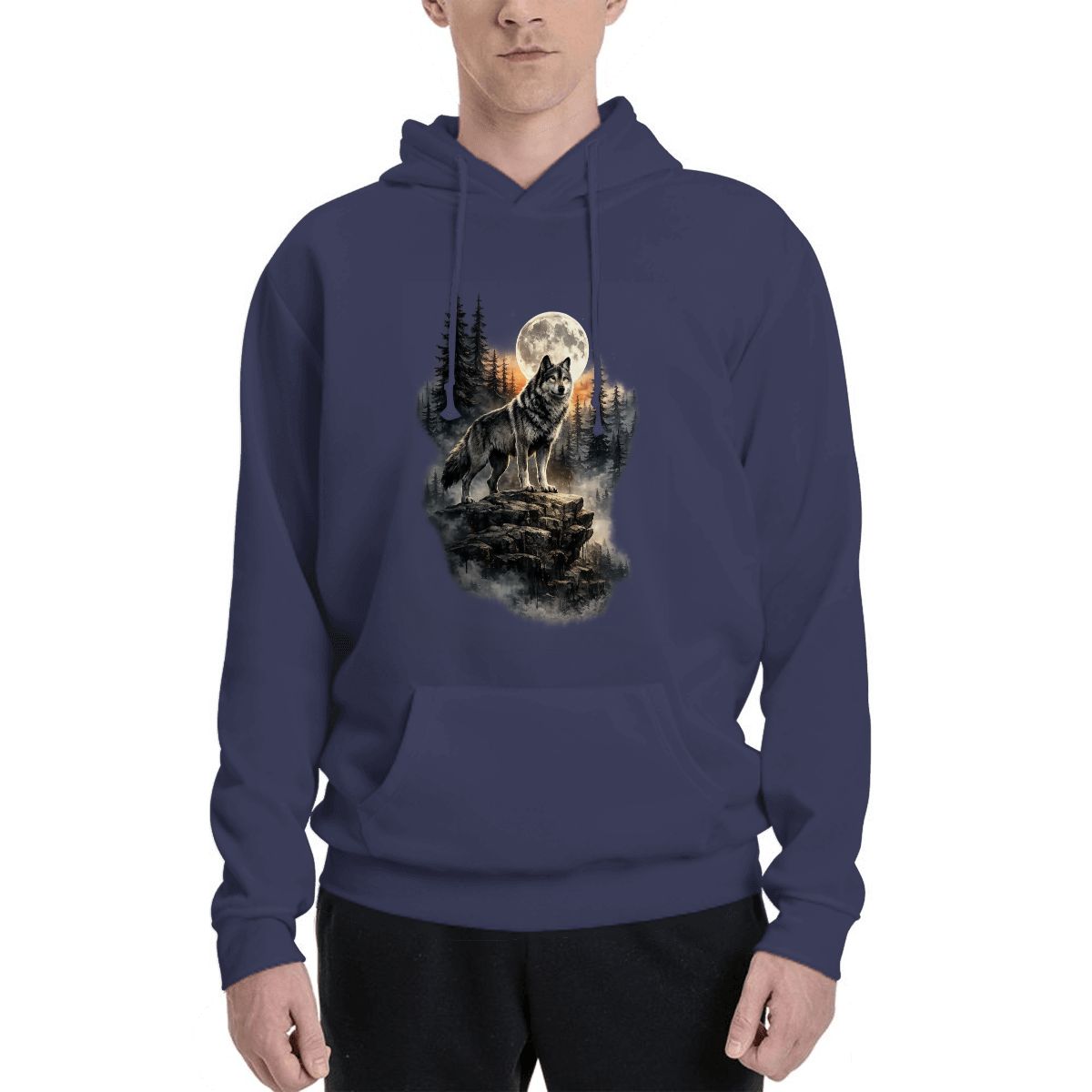 Men's Pullover Hoodie (DoubleSided Design) 10