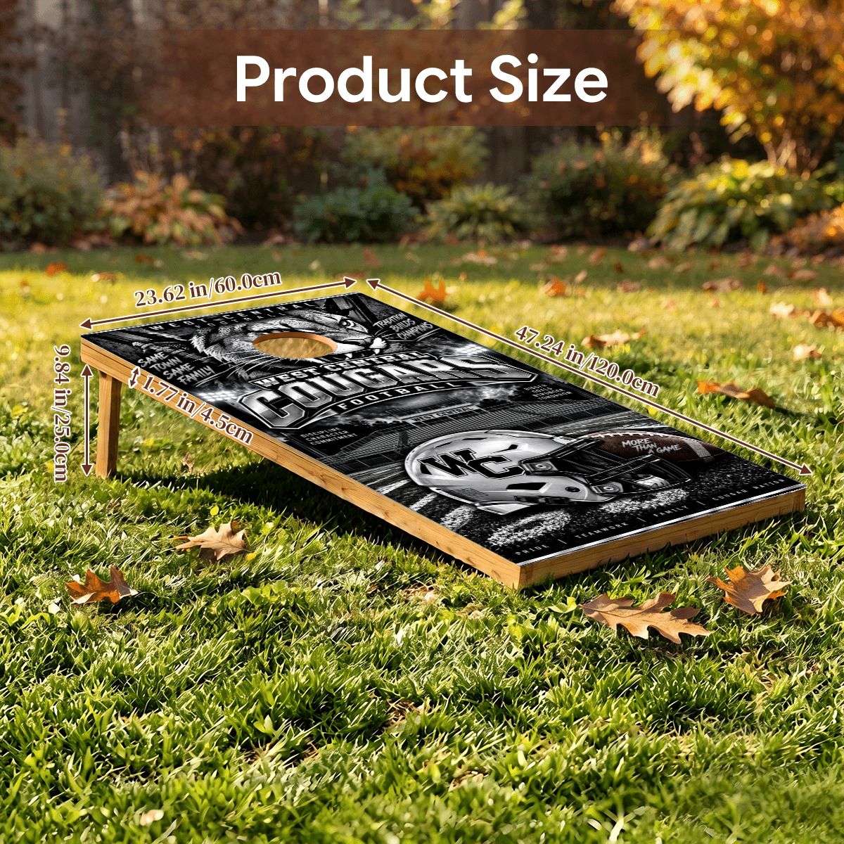 Cornhole Boards Game Set West Central Cougars
