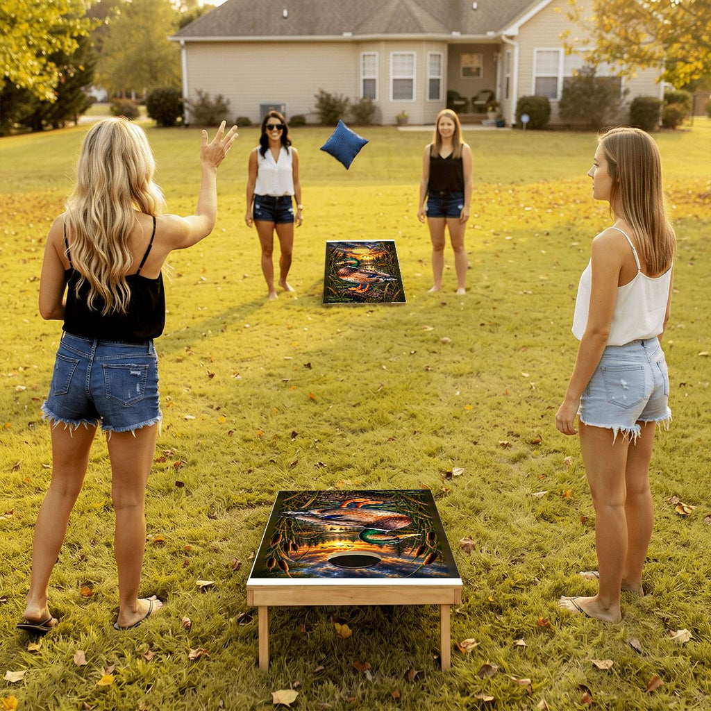 Cornhole Boards Game Set PrintKKMallardWetlands7086x14173