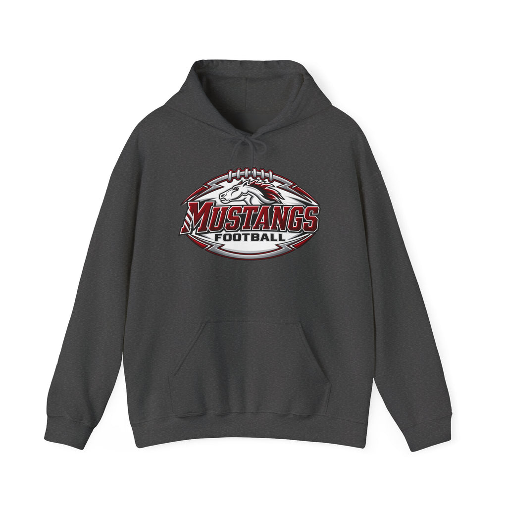 Mustangs Football Hoodie — Vintage Mascot Football Logo Pullover