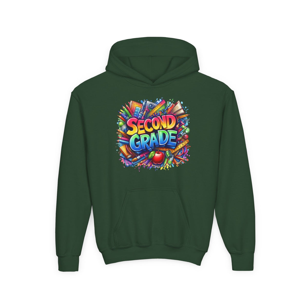 Second Grade Kids Hoodie — Colorful School Ready Sweatshirt for Students