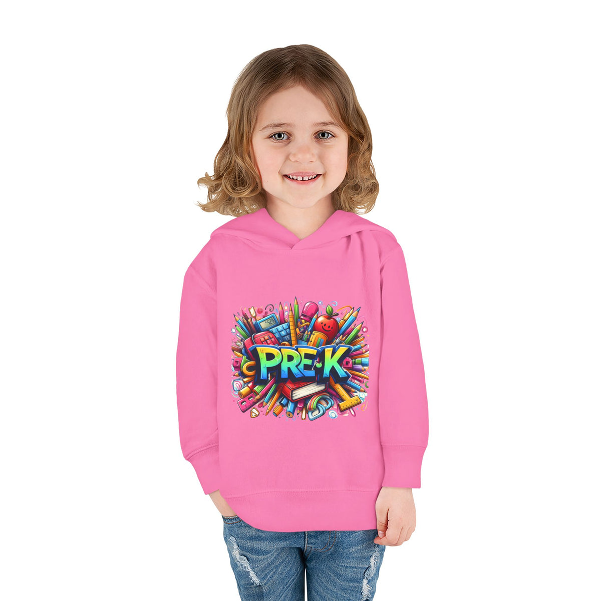 Pre-K Toddler Hoodie — Colorful School Kids Pullover Fleece