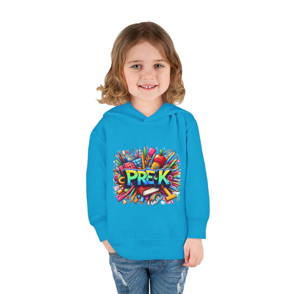 Pre-K Toddler Hoodie — Colorful School Kids Pullover Fleece