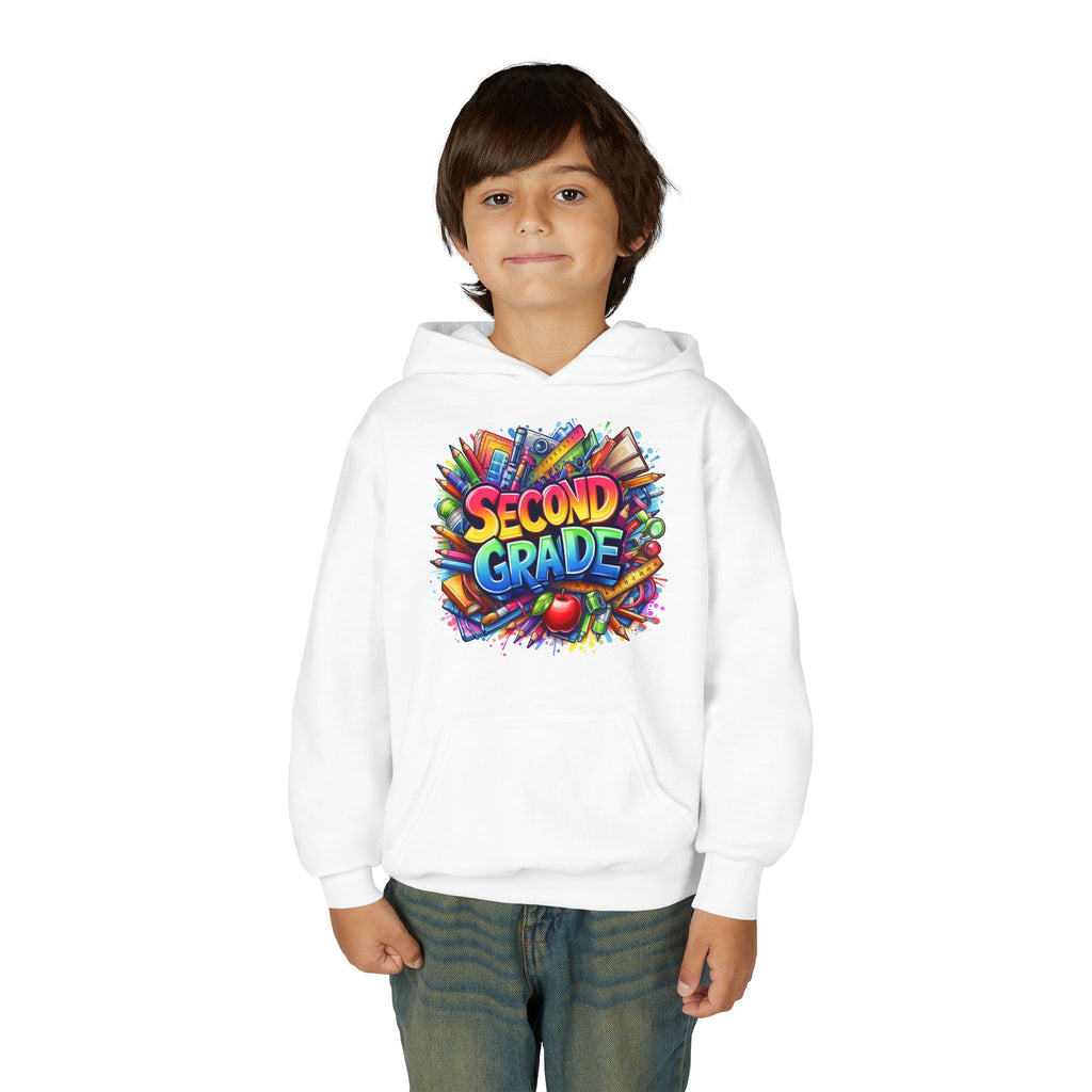 Second Grade Kids Hoodie — Colorful School Ready Sweatshirt for Students