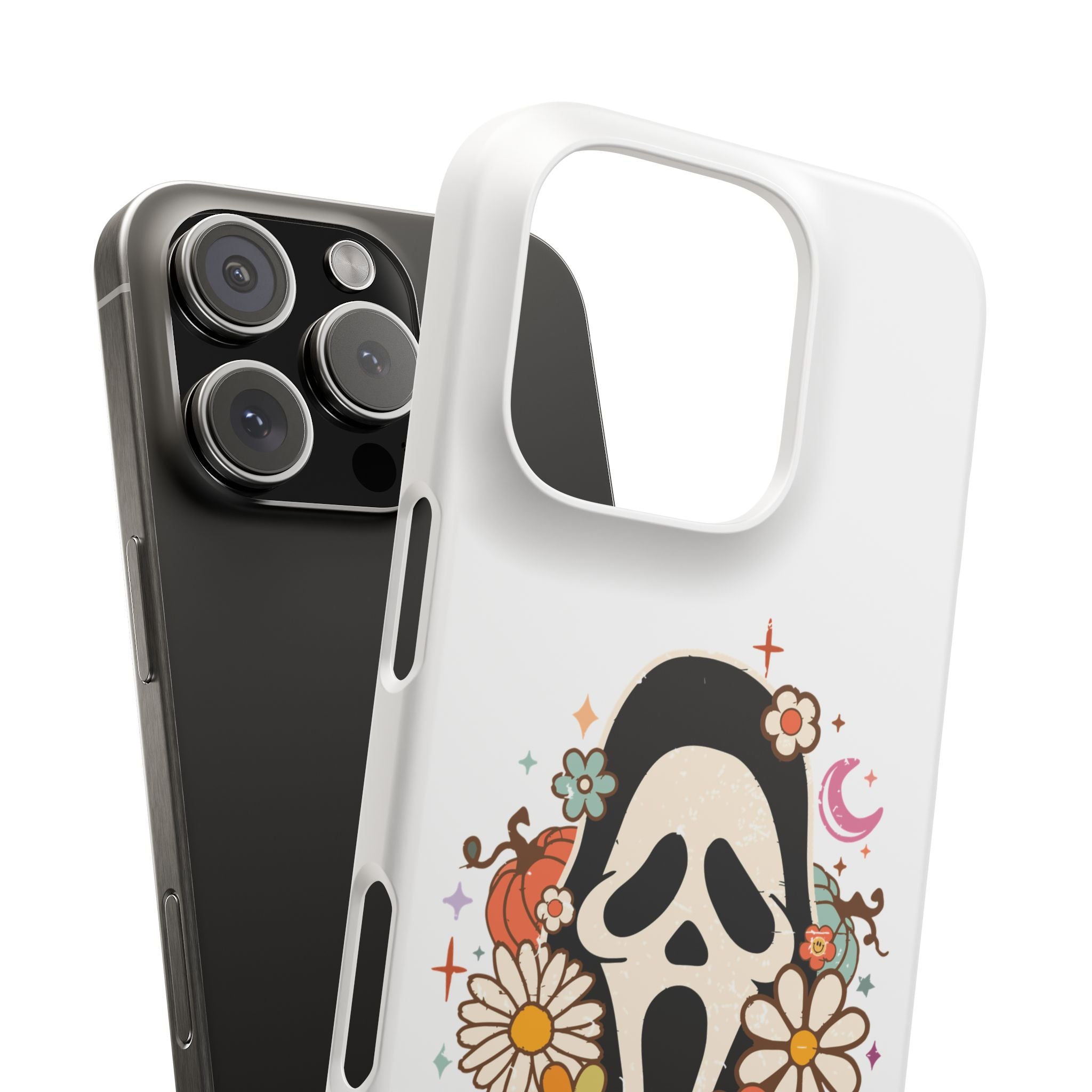 Scream Floral Phone Case — Cute Spooky Halloween Snap Case