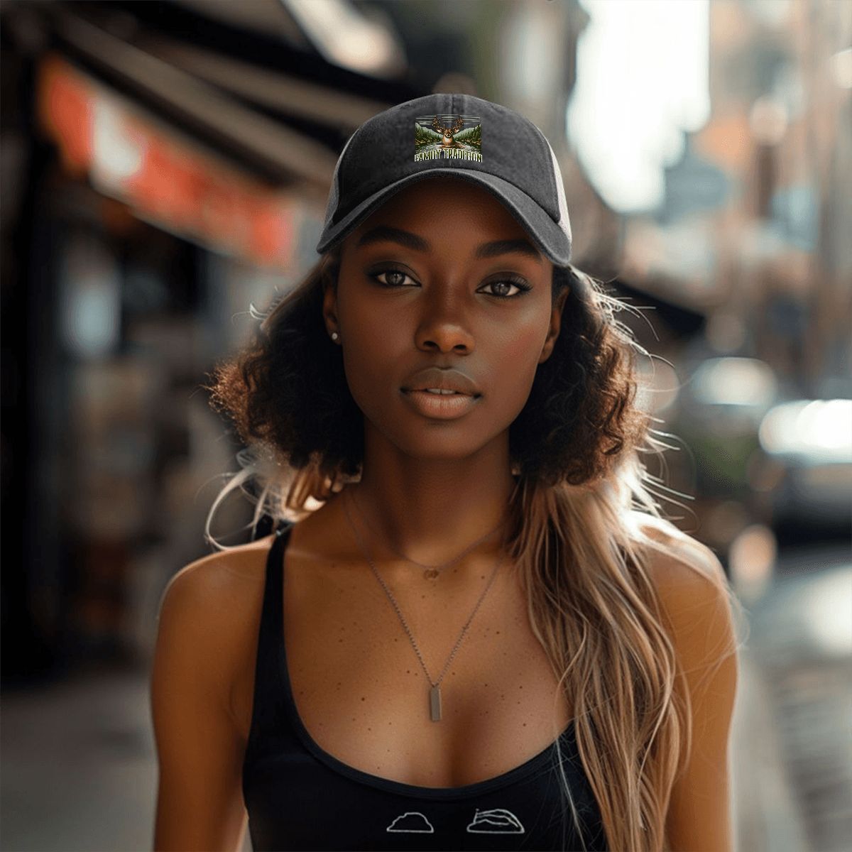 Washed Denim Mesh Cap A08VI24050610