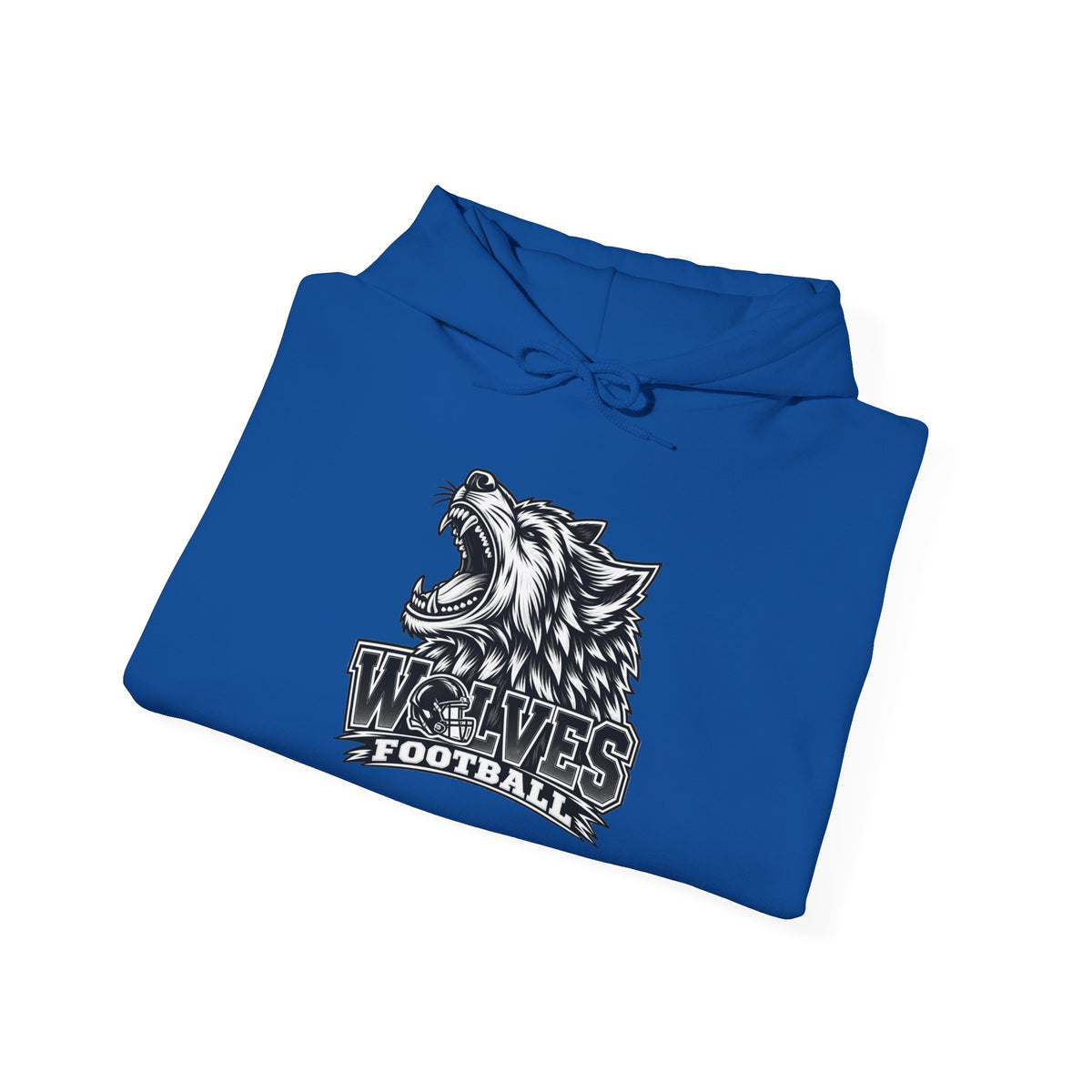 Wolves Football Hoodie — Vintage Roaring Wolf Team Pullover
