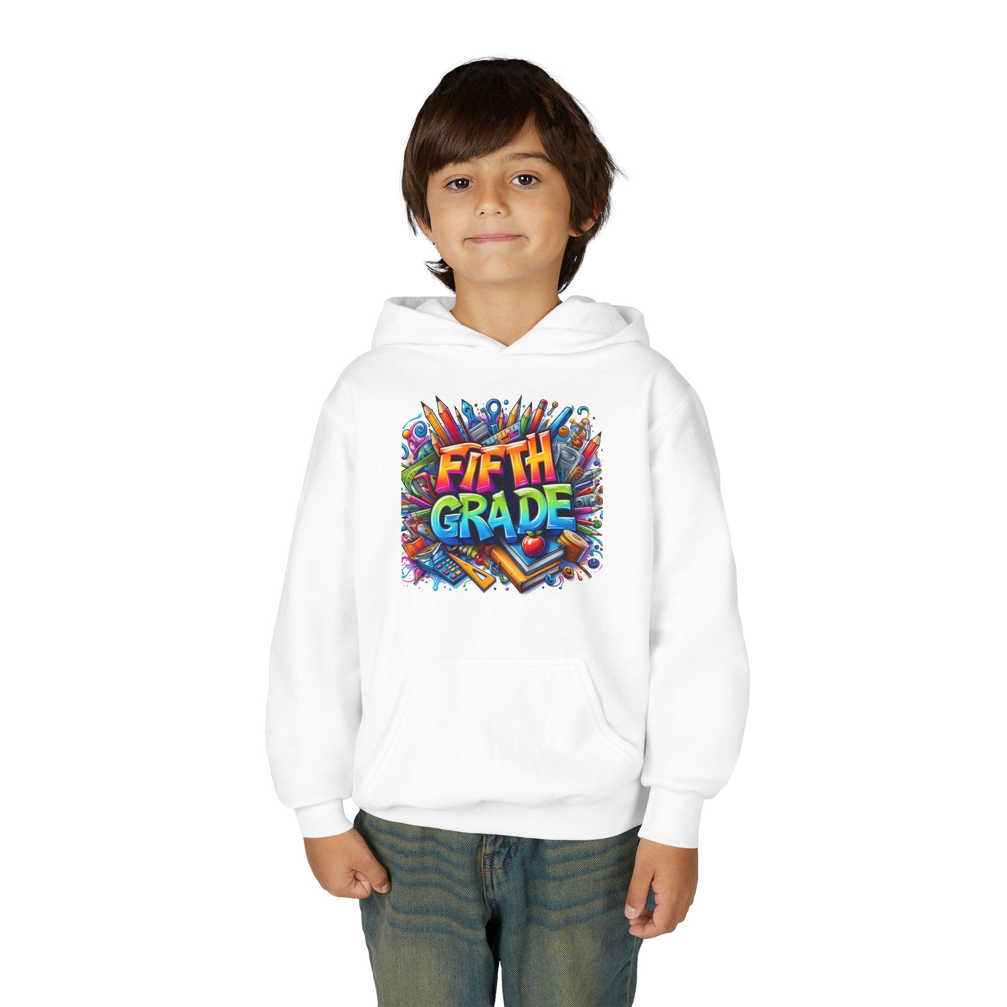 Fifth Grade Kids Hoodie — Colorful Back-to-School Sweatshirt