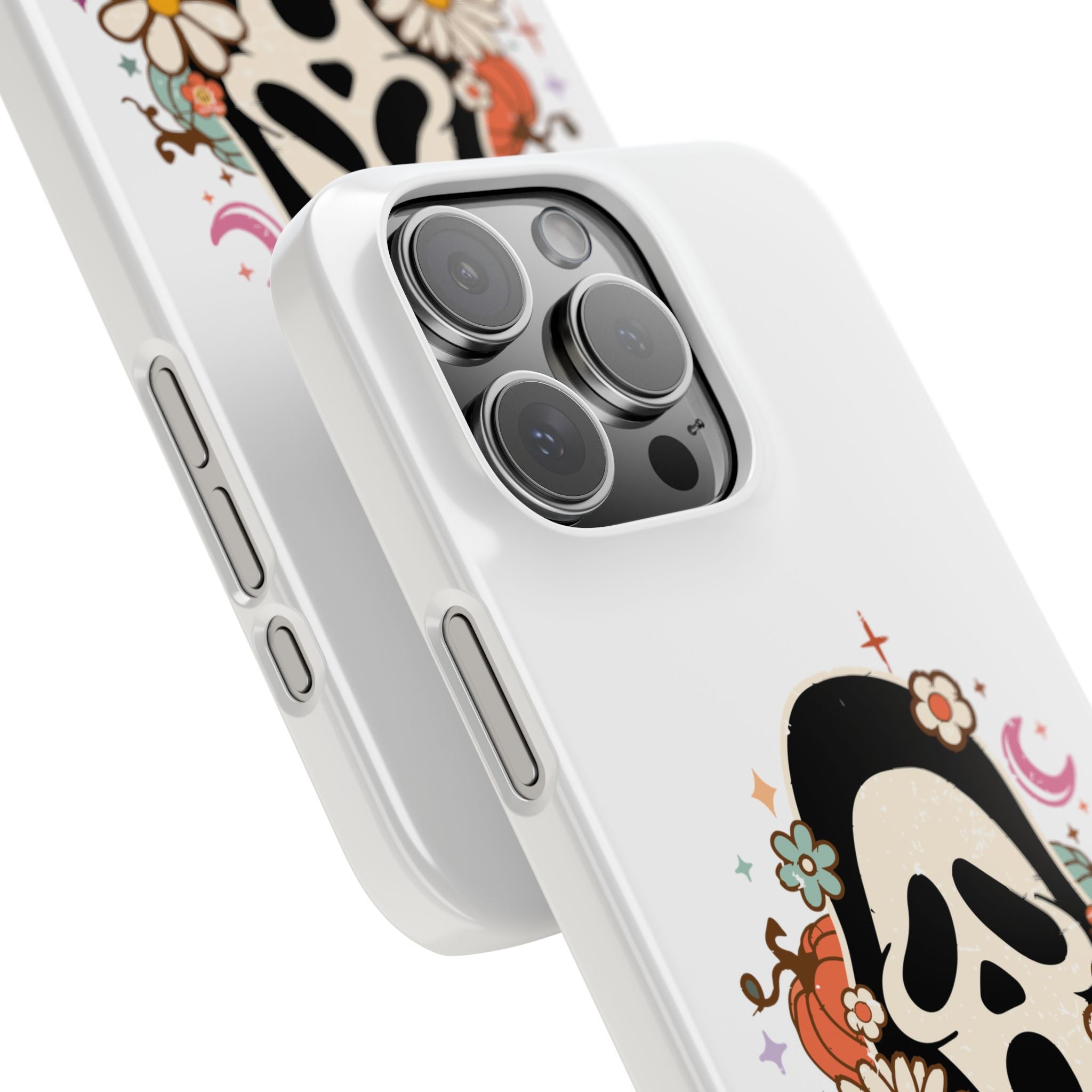 Scream Floral Phone Case — Cute Spooky Halloween Snap Case
