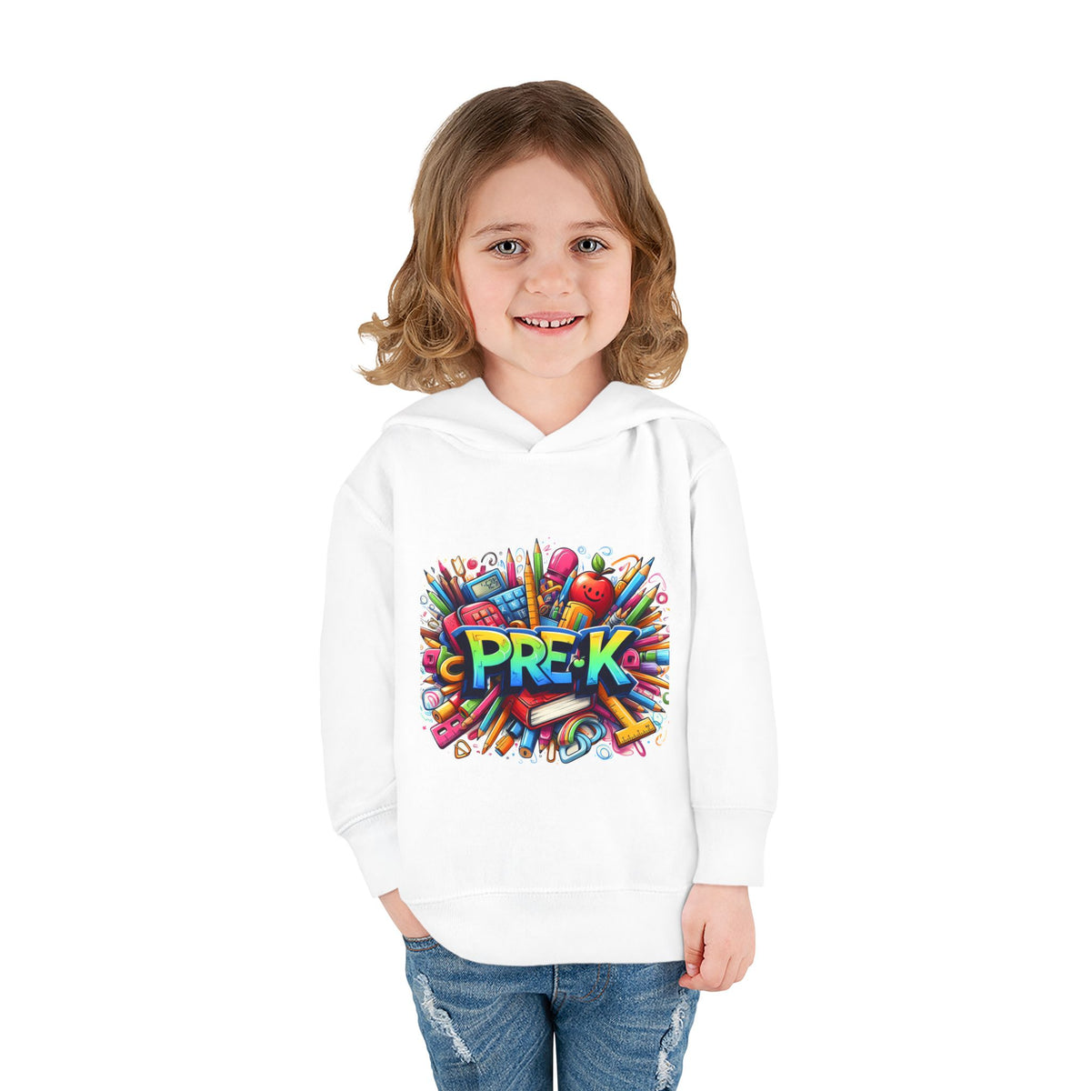 Pre-K Toddler Hoodie — Colorful School Kids Pullover Fleece