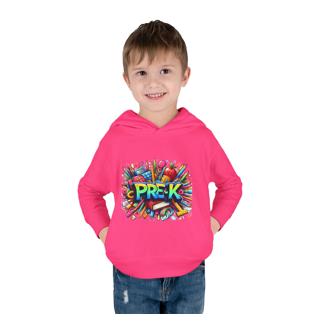 Pre-K Toddler Hoodie — Colorful School Kids Pullover Fleece