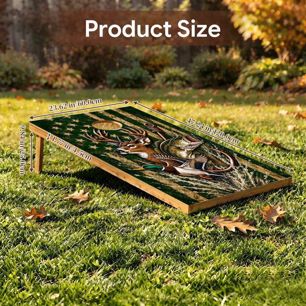 Cornhole Boards Game Set PrintKKHuntingFishingHoleAlignedUPLOADSAFE