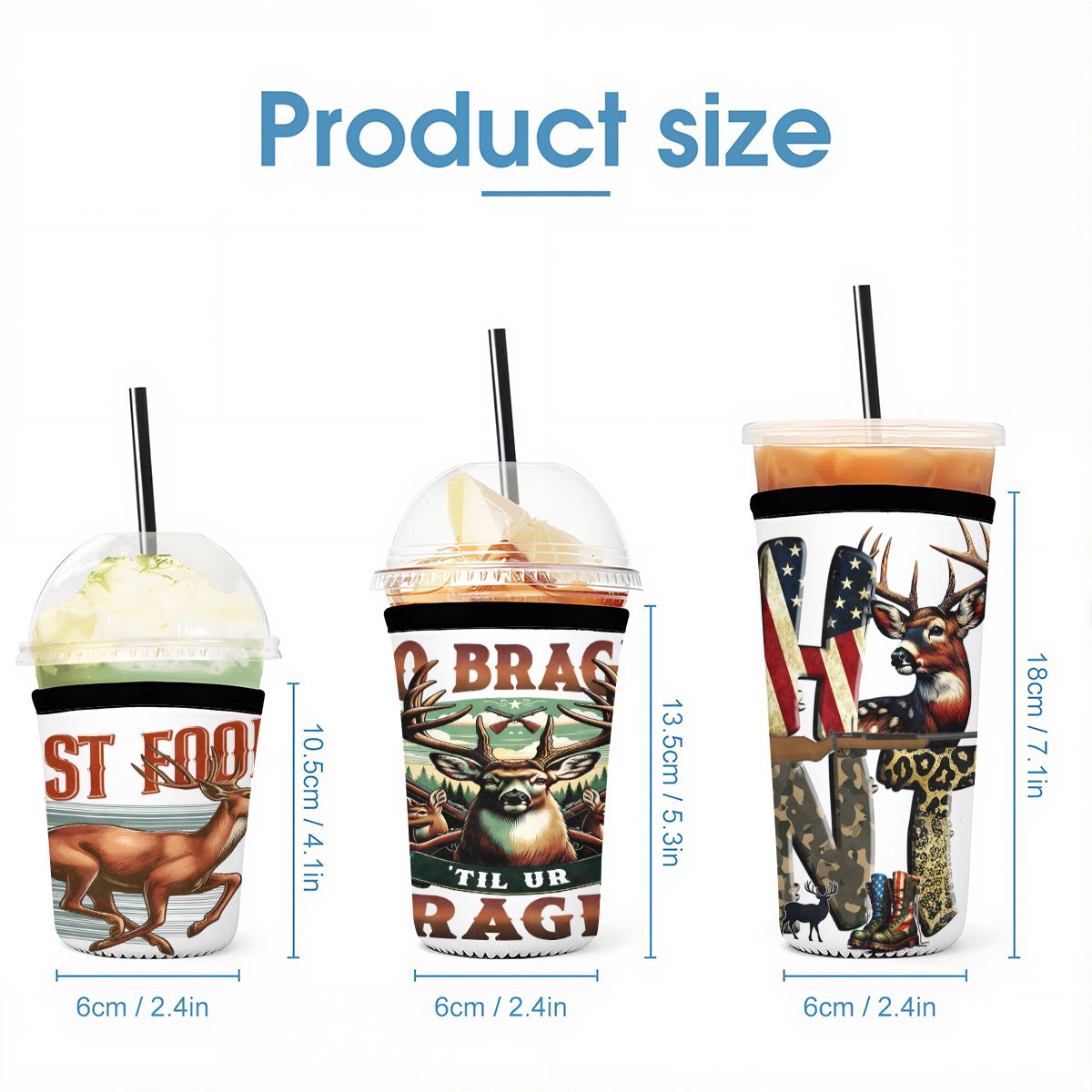 Neoprene Koozies Cup Sleeve 3pcs A08VI24050609 A08VI24050601 A08VI24050611