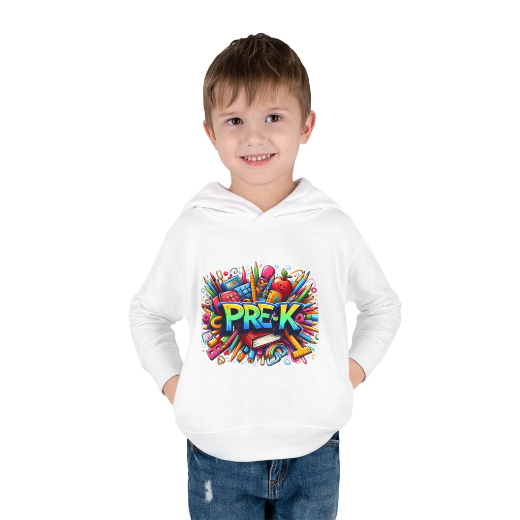 Pre-K Toddler Hoodie — Colorful School Kids Pullover Fleece