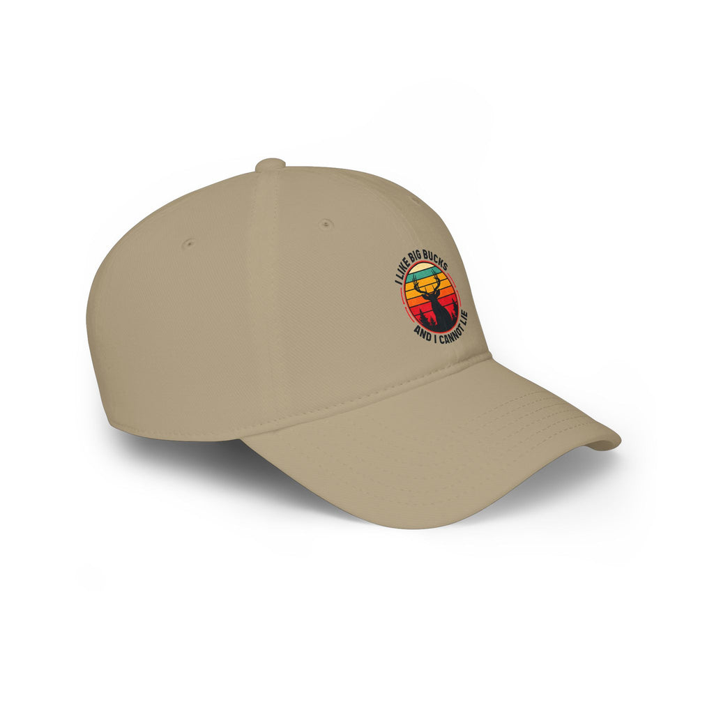 Vintage Sunset Deer Cap - "I Like Big Bucks And I Cannot Lie" Low Profile Baseball Hat