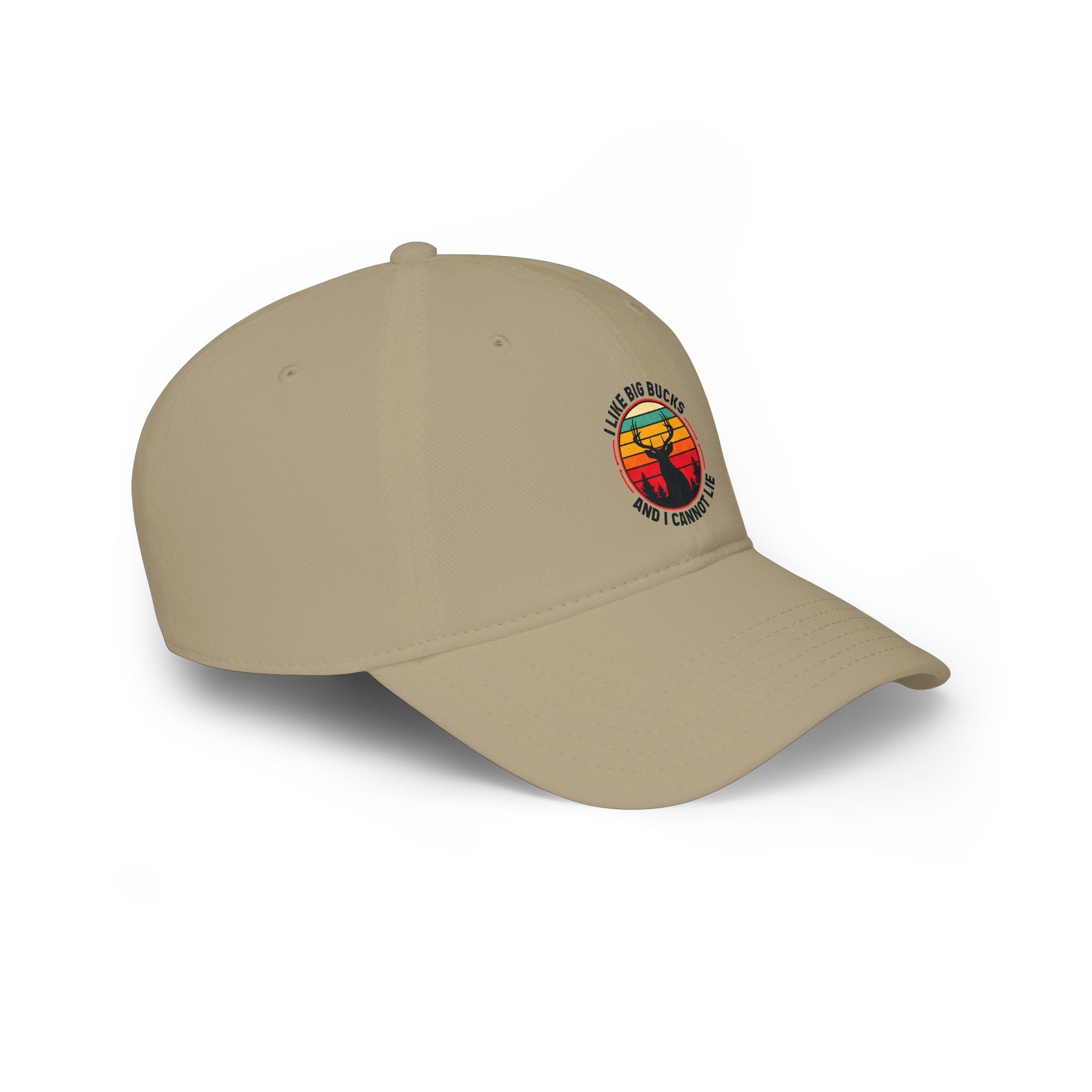 Vintage Sunset Deer Cap - "I Like Big Bucks And I Cannot Lie" Low Profile Baseball Hat