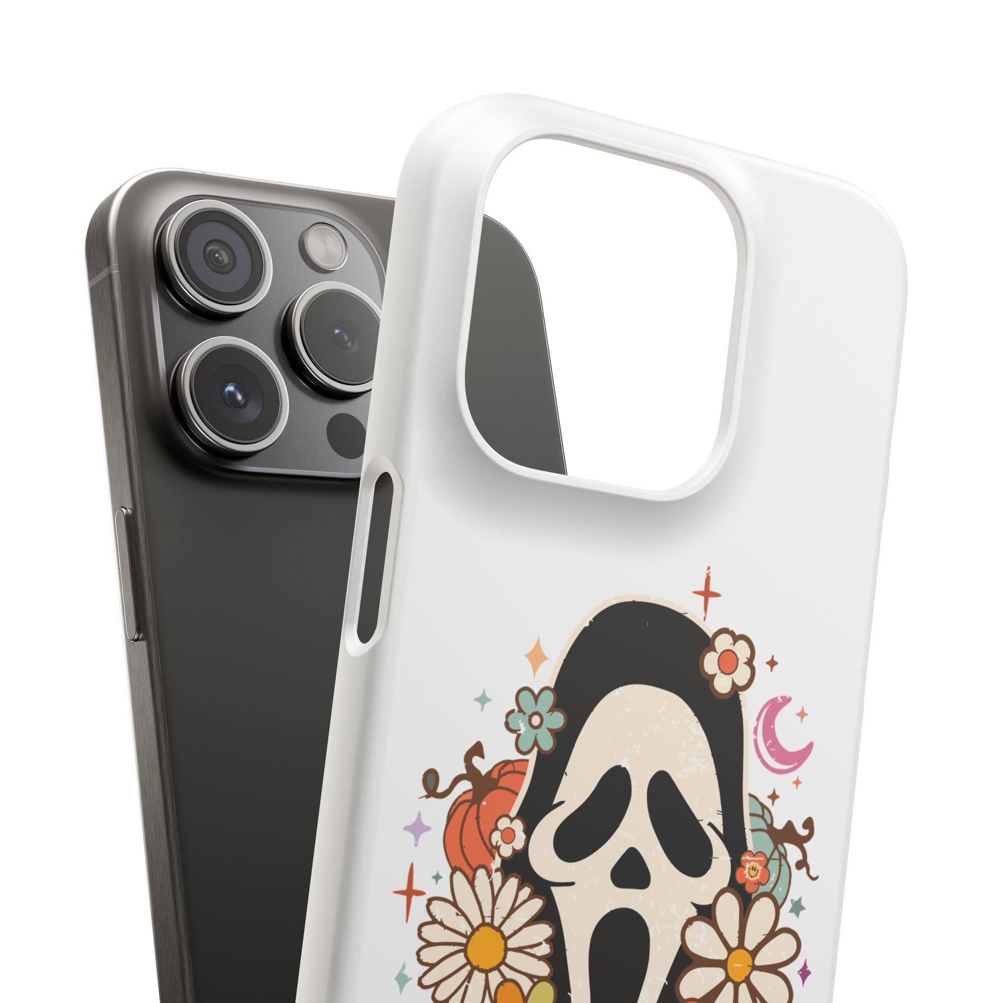 Scream Floral Phone Case — Cute Spooky Halloween Snap Case