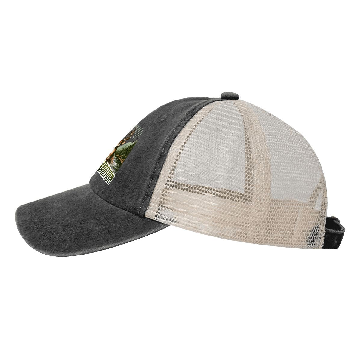 Washed Denim Mesh Cap A08VI24050610