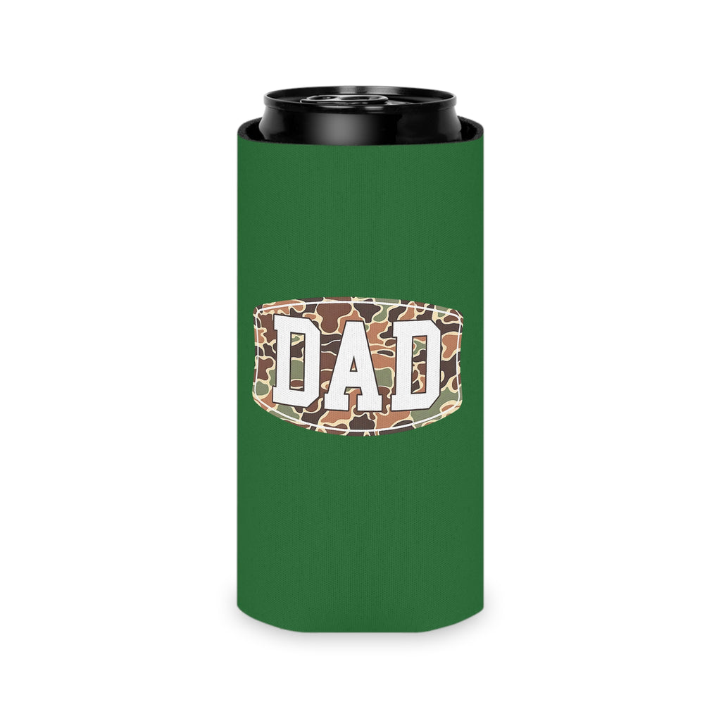 Dad Camo Can Cooler – Insulated Beer Koozie for Father’s Day & Outdoor Gifts