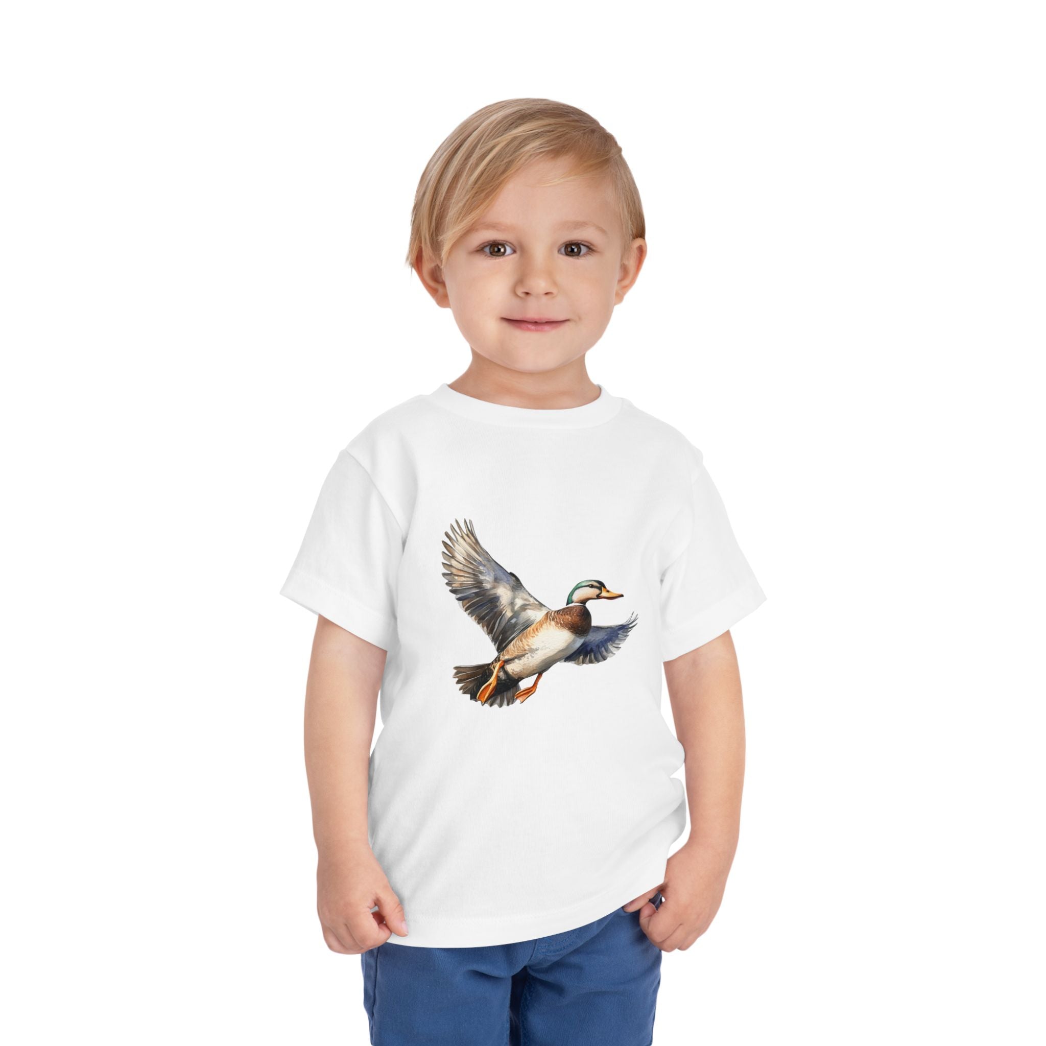 Toddler Tee — Flying Mallard Duck Graphic