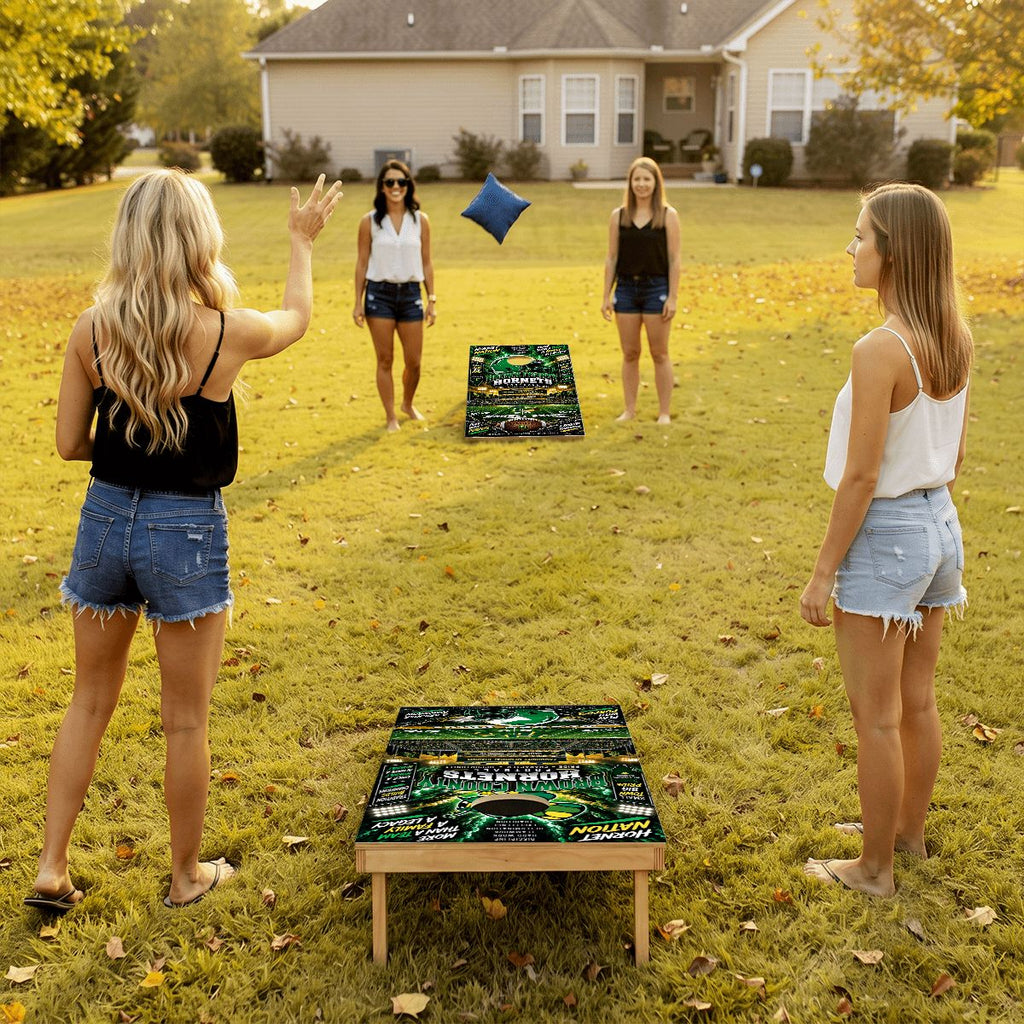 Cornhole Boards Game Set Brown County Hornets