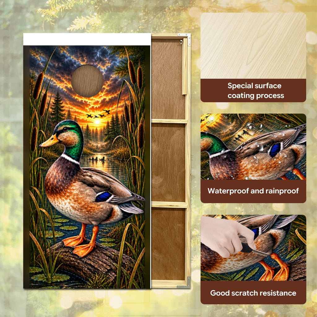 Cornhole Boards Game Set PrintKKMallardWetlands7086x14173