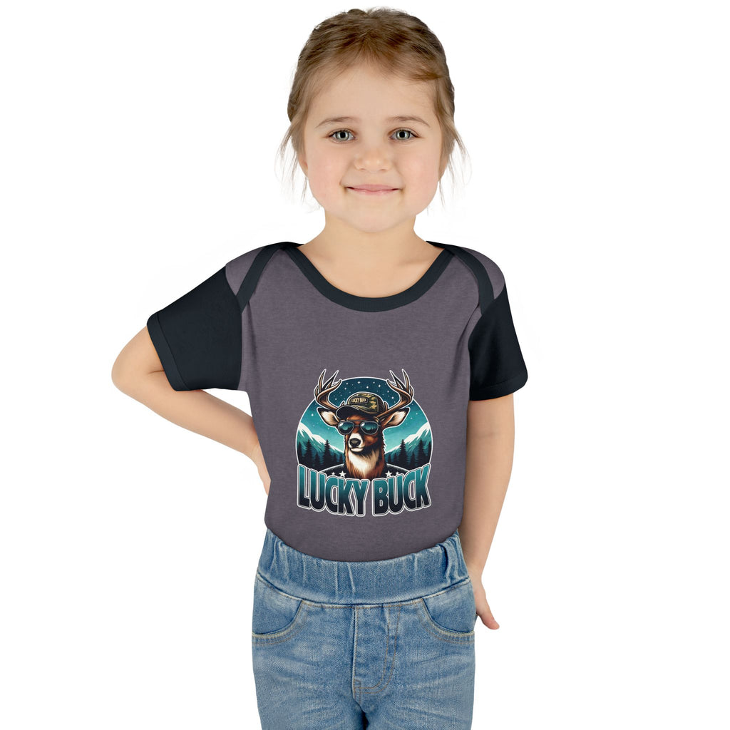 Lucky Buck Baby Bodysuit — Cute Deer Infant One-Piece
