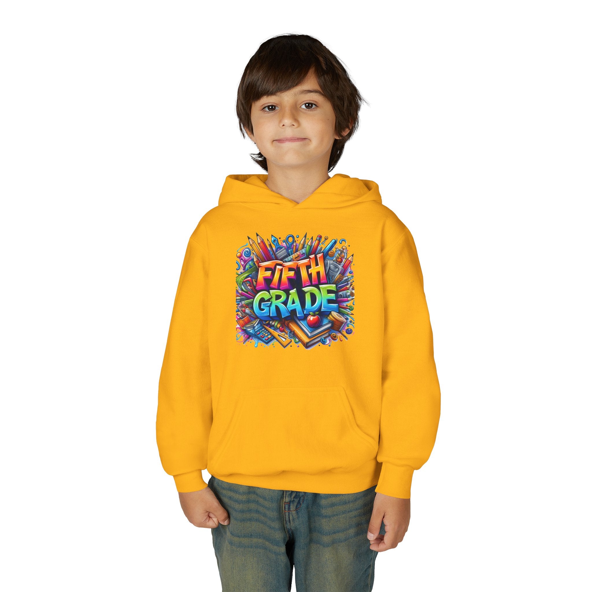 Fifth Grade Kids Hoodie — Colorful Back-to-School Sweatshirt
