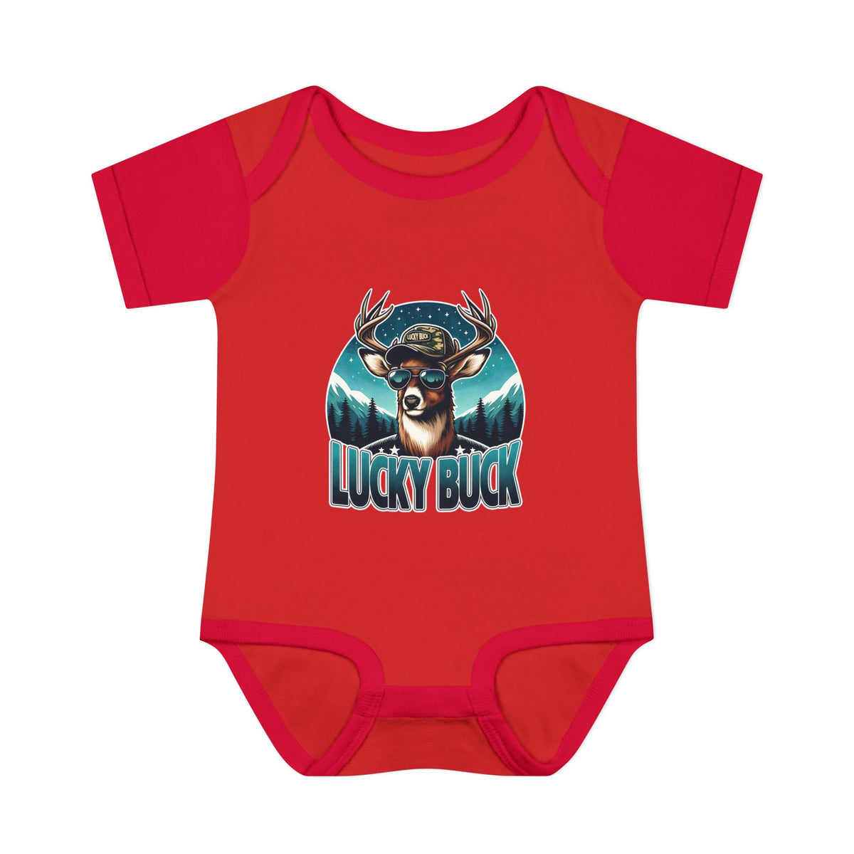 Lucky Buck Baby Bodysuit — Cute Deer Infant One-Piece