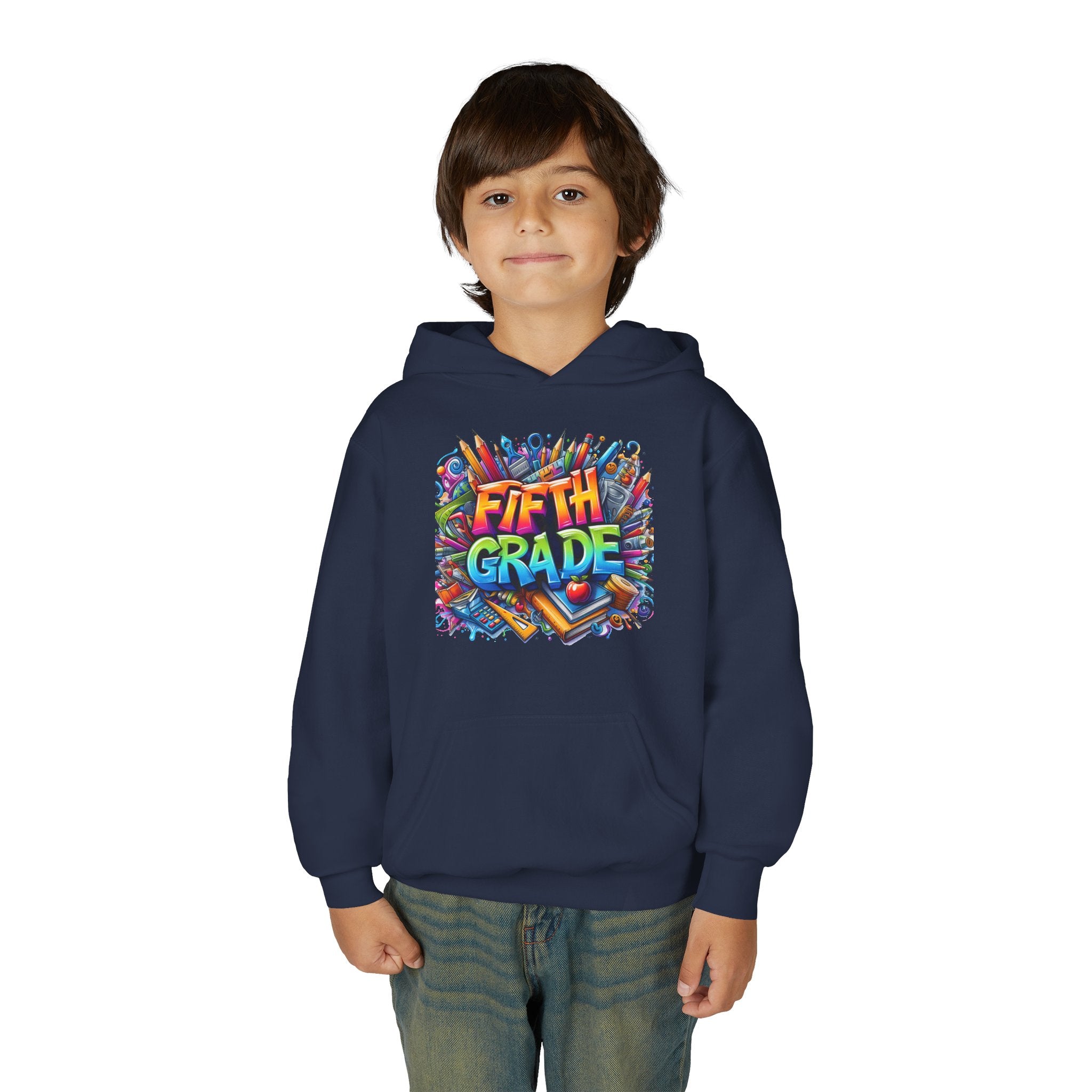 Fifth Grade Kids Hoodie — Colorful Back-to-School Sweatshirt