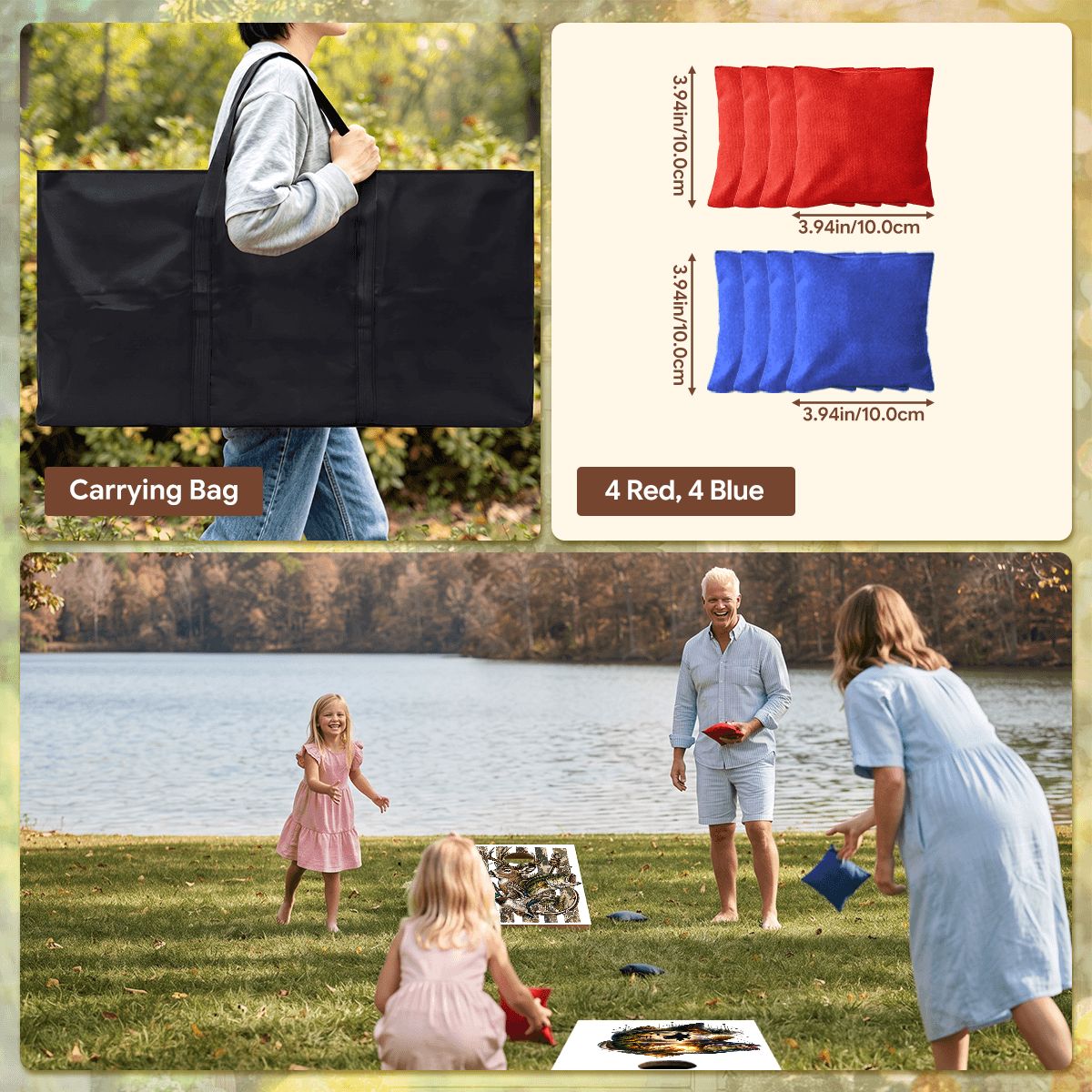 Cornhole Boards Game Set DeerFish 70