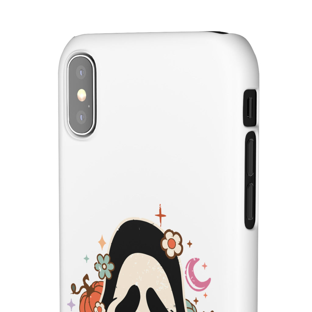 Scream Floral Phone Case — Cute Spooky Halloween Snap Case