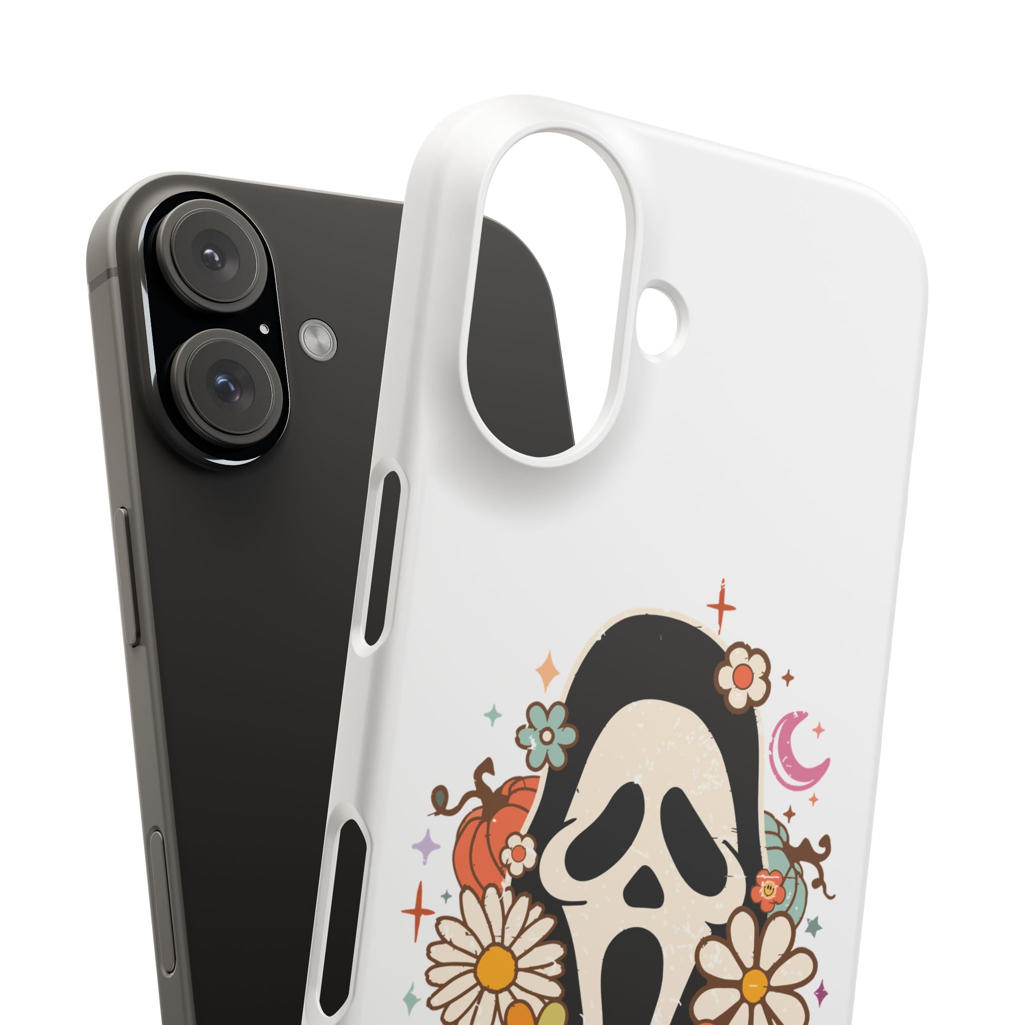 Scream Floral Phone Case — Cute Spooky Halloween Snap Case