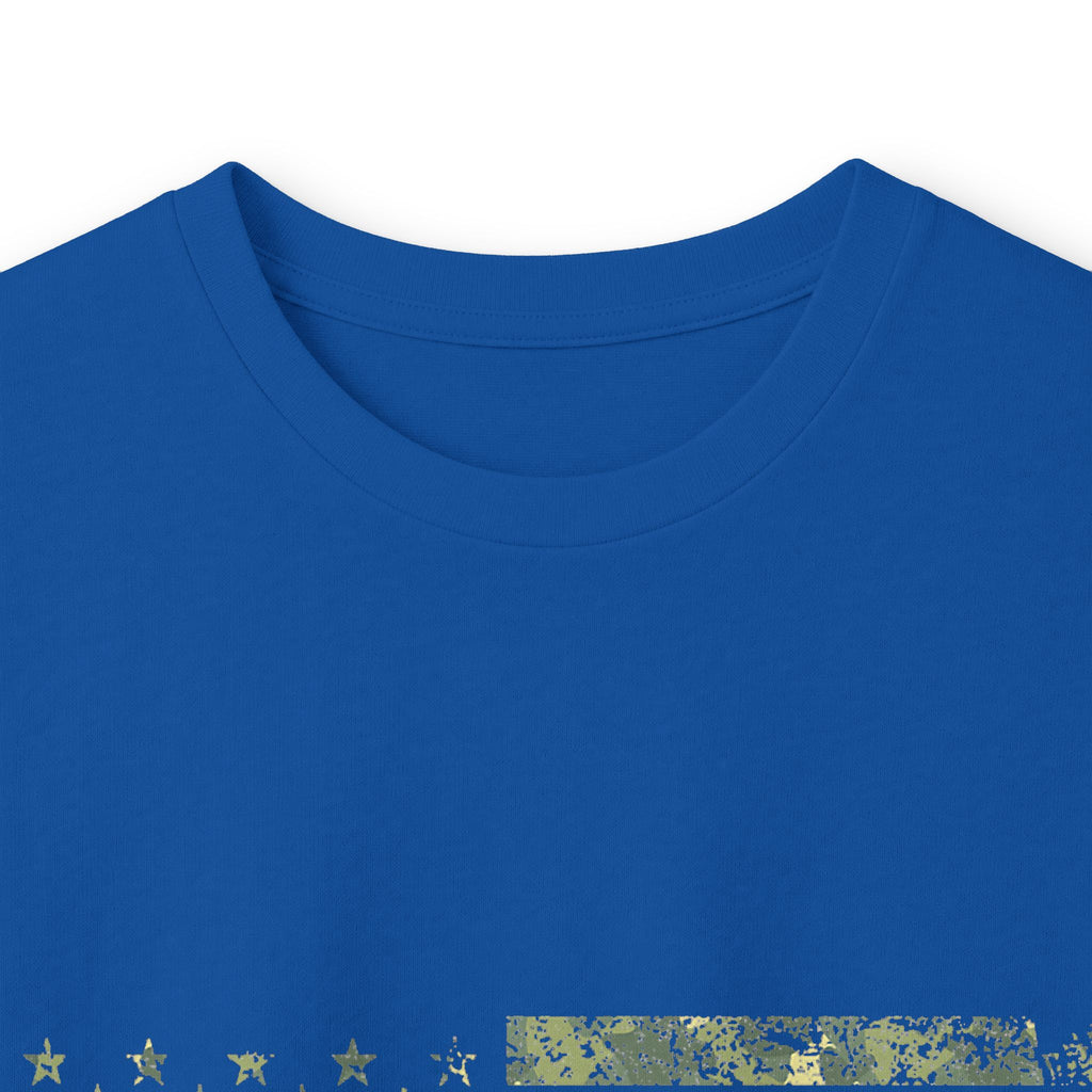 American Flag Camouflage 'Husband Daddy Protector Hero' Long Sleeve Tee