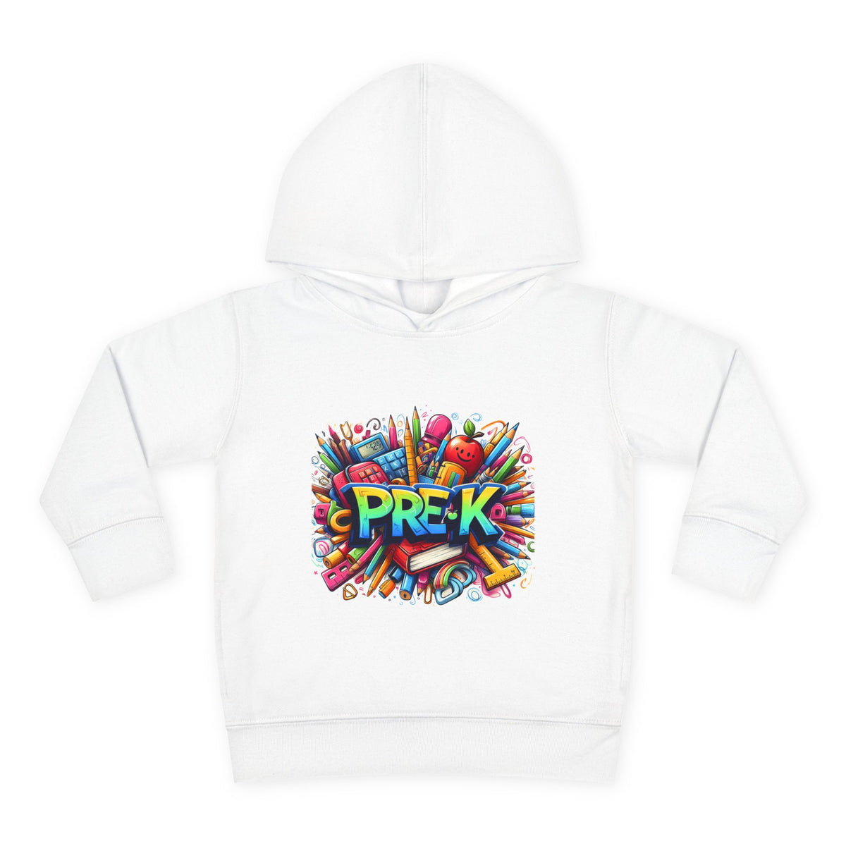 Pre-K Toddler Hoodie — Colorful School Kids Pullover Fleece