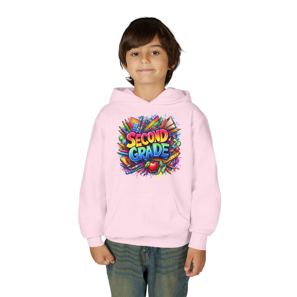Second Grade Kids Hoodie — Colorful School Ready Sweatshirt for Students