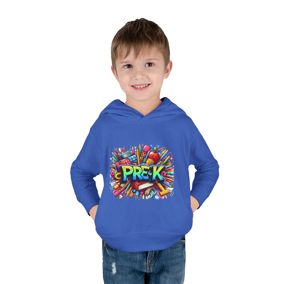 Pre-K Toddler Hoodie — Colorful School Kids Pullover Fleece