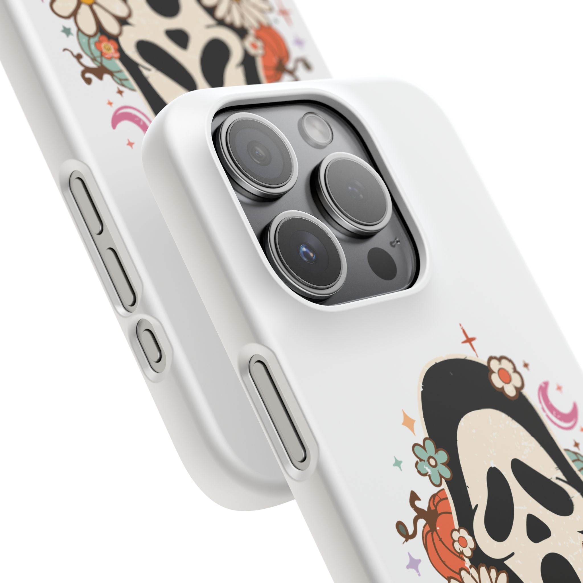 Scream Floral Phone Case — Cute Spooky Halloween Snap Case