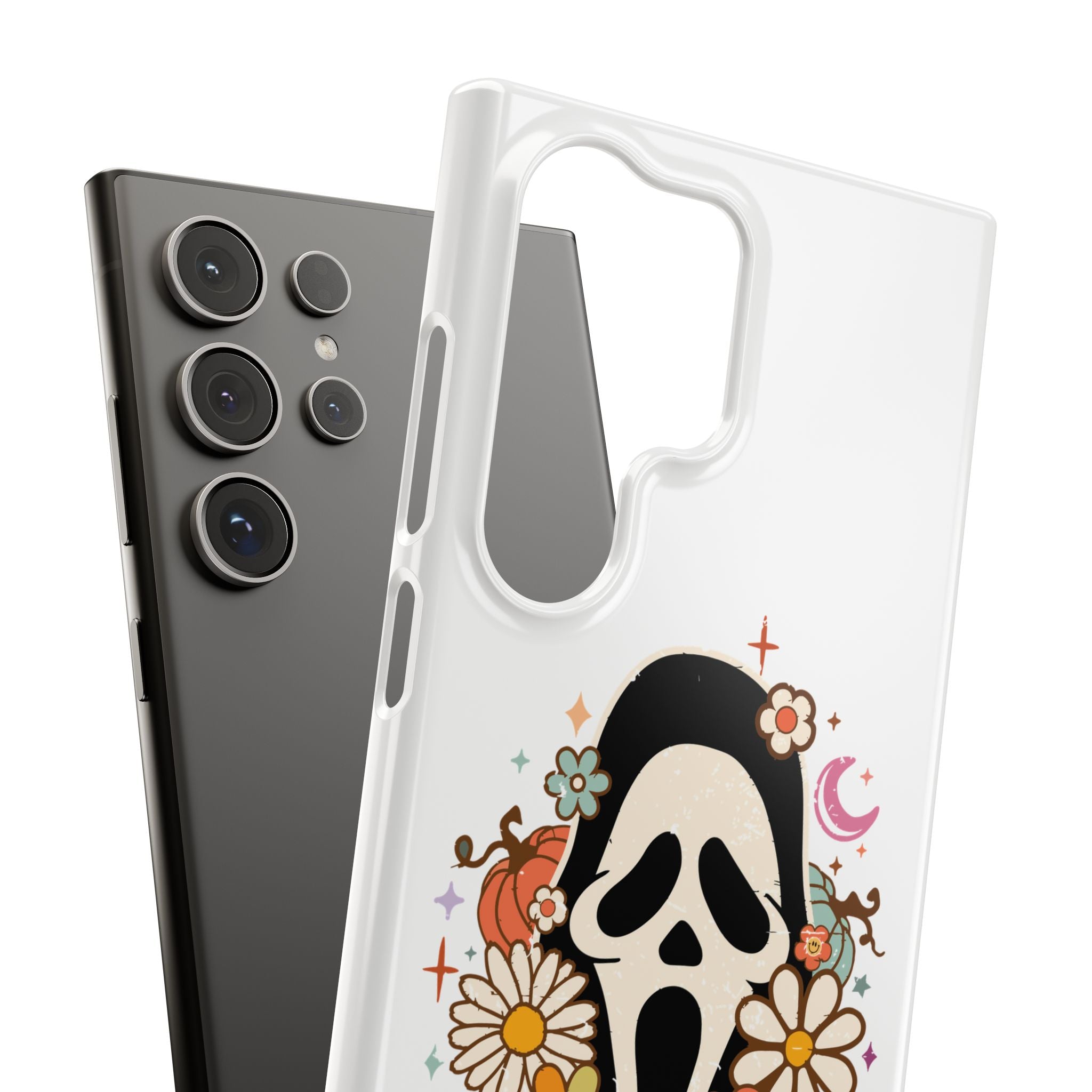 Scream Floral Phone Case — Cute Spooky Halloween Snap Case