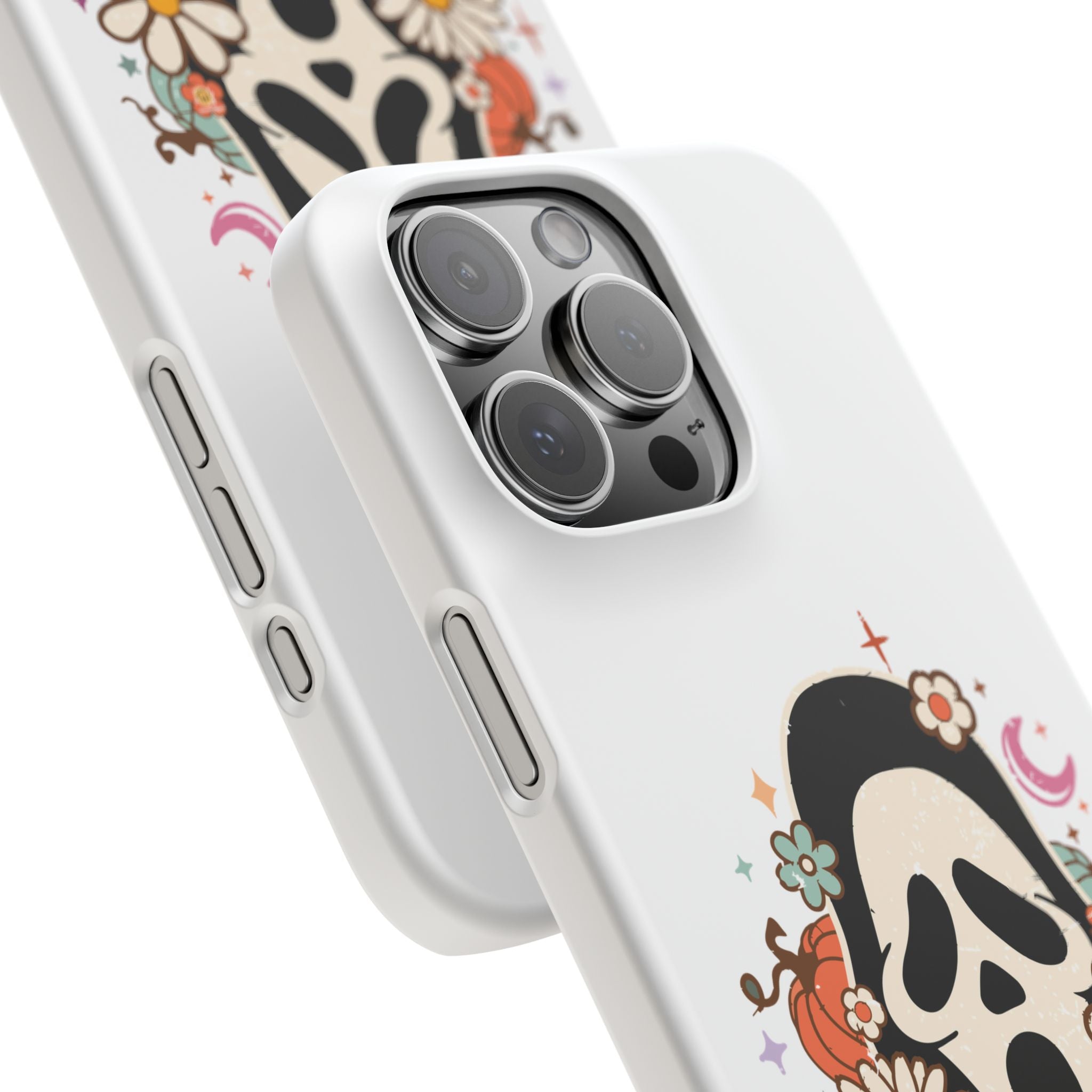 Scream Floral Phone Case — Cute Spooky Halloween Snap Case
