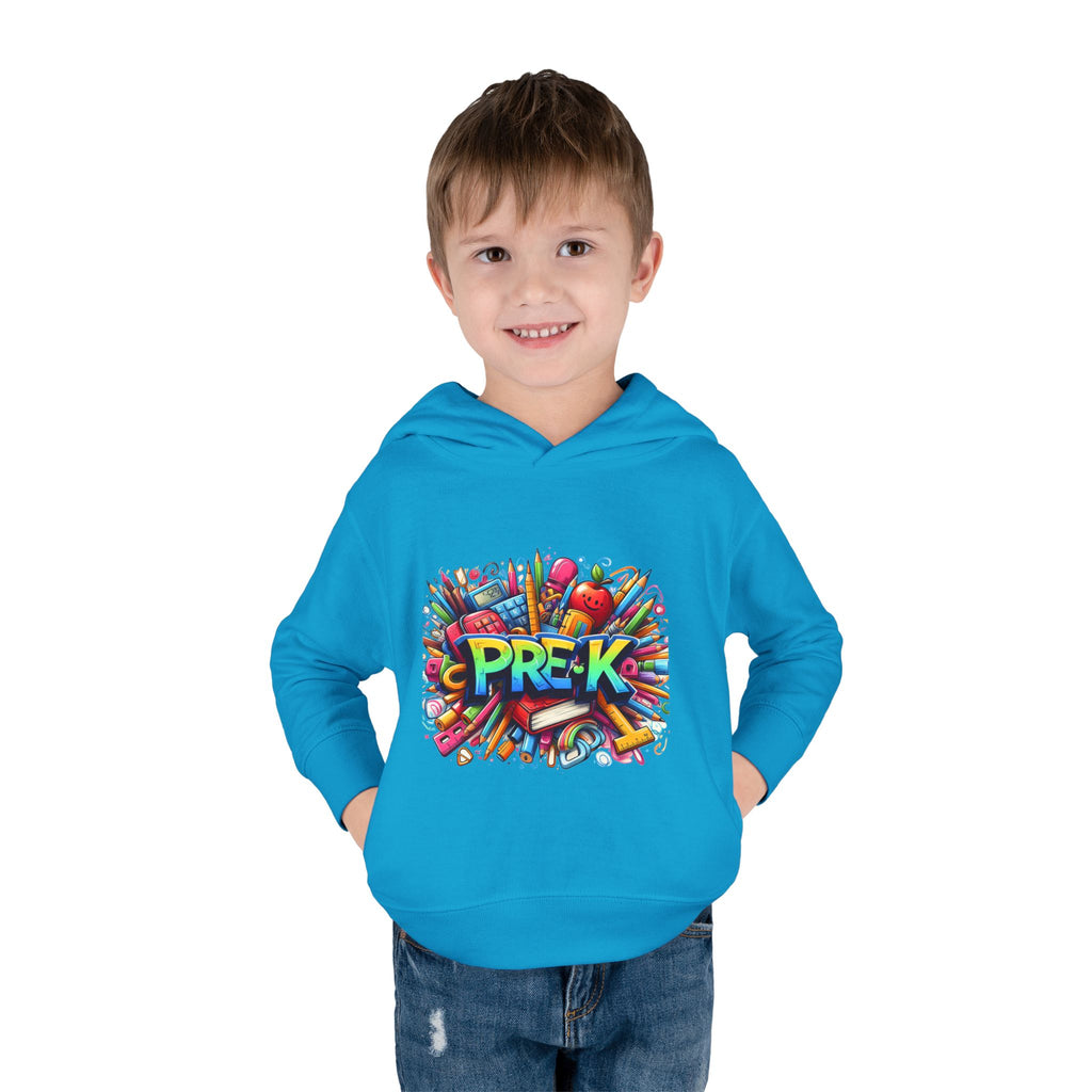 Pre-K Toddler Hoodie — Colorful School Kids Pullover Fleece