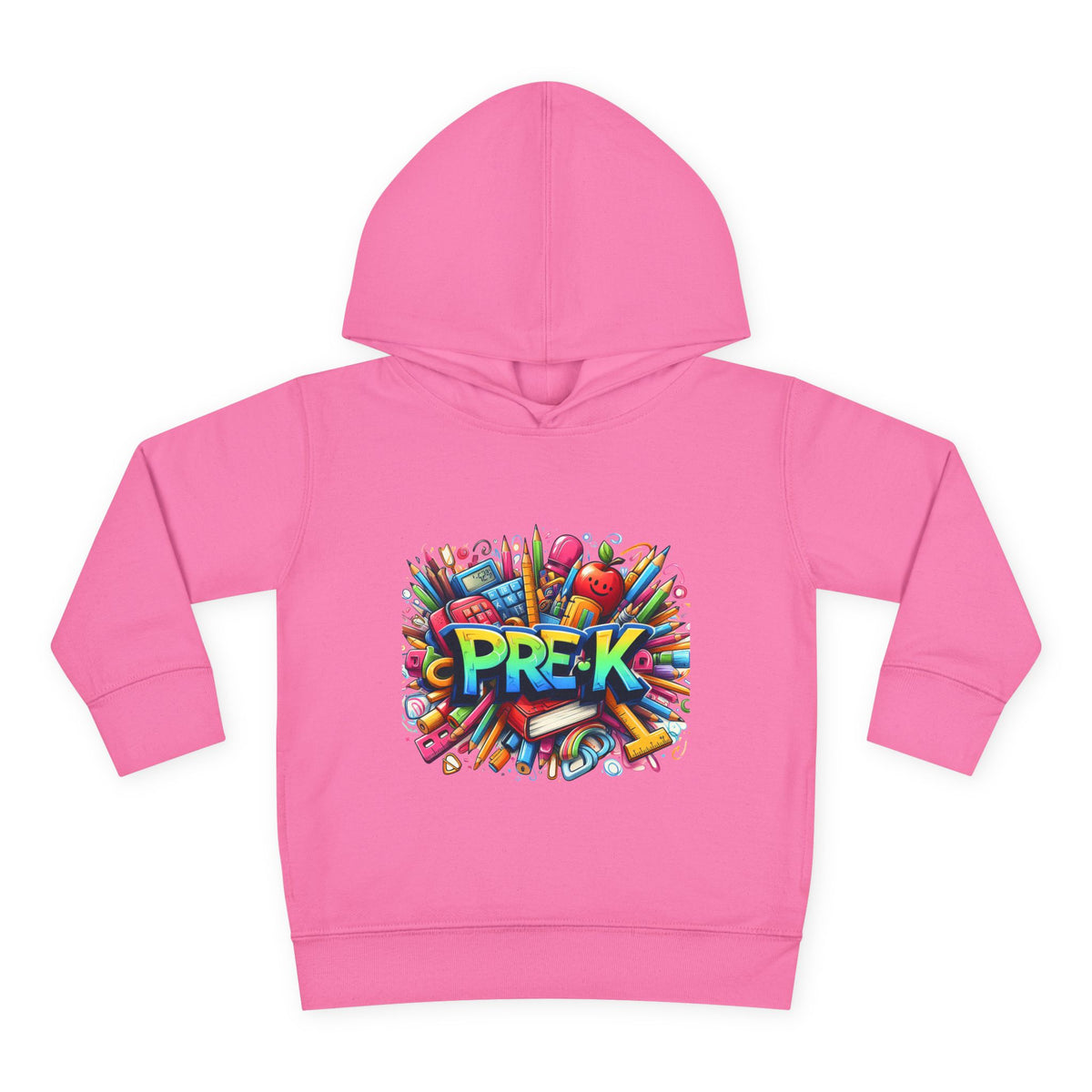 Pre-K Toddler Hoodie — Colorful School Kids Pullover Fleece