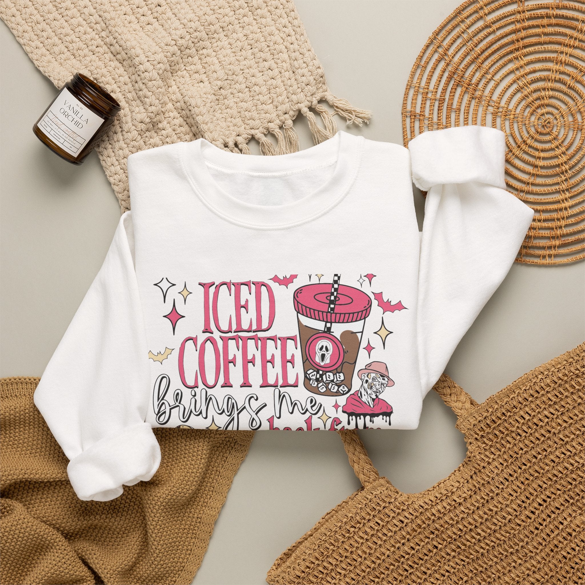 Iced Coffee Brings Me Back From The Dead Sweatshirt