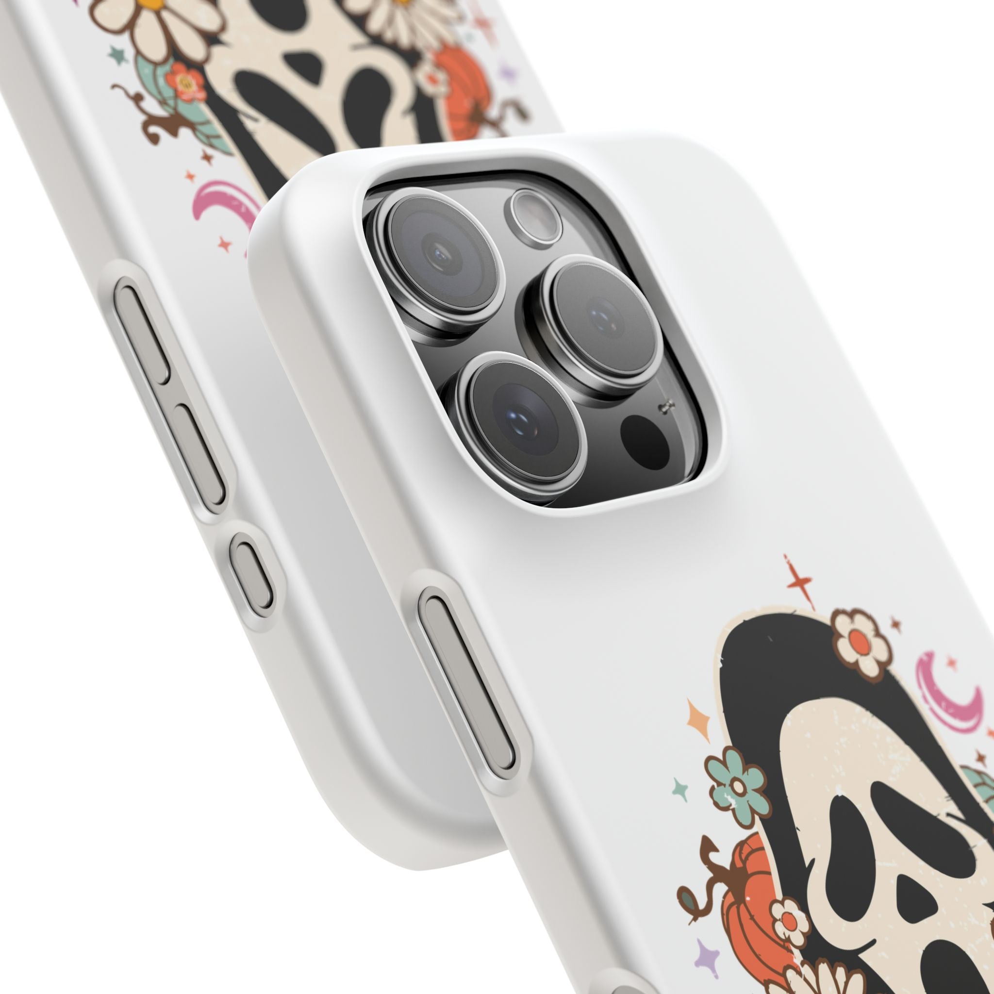 Scream Floral Phone Case — Cute Spooky Halloween Snap Case