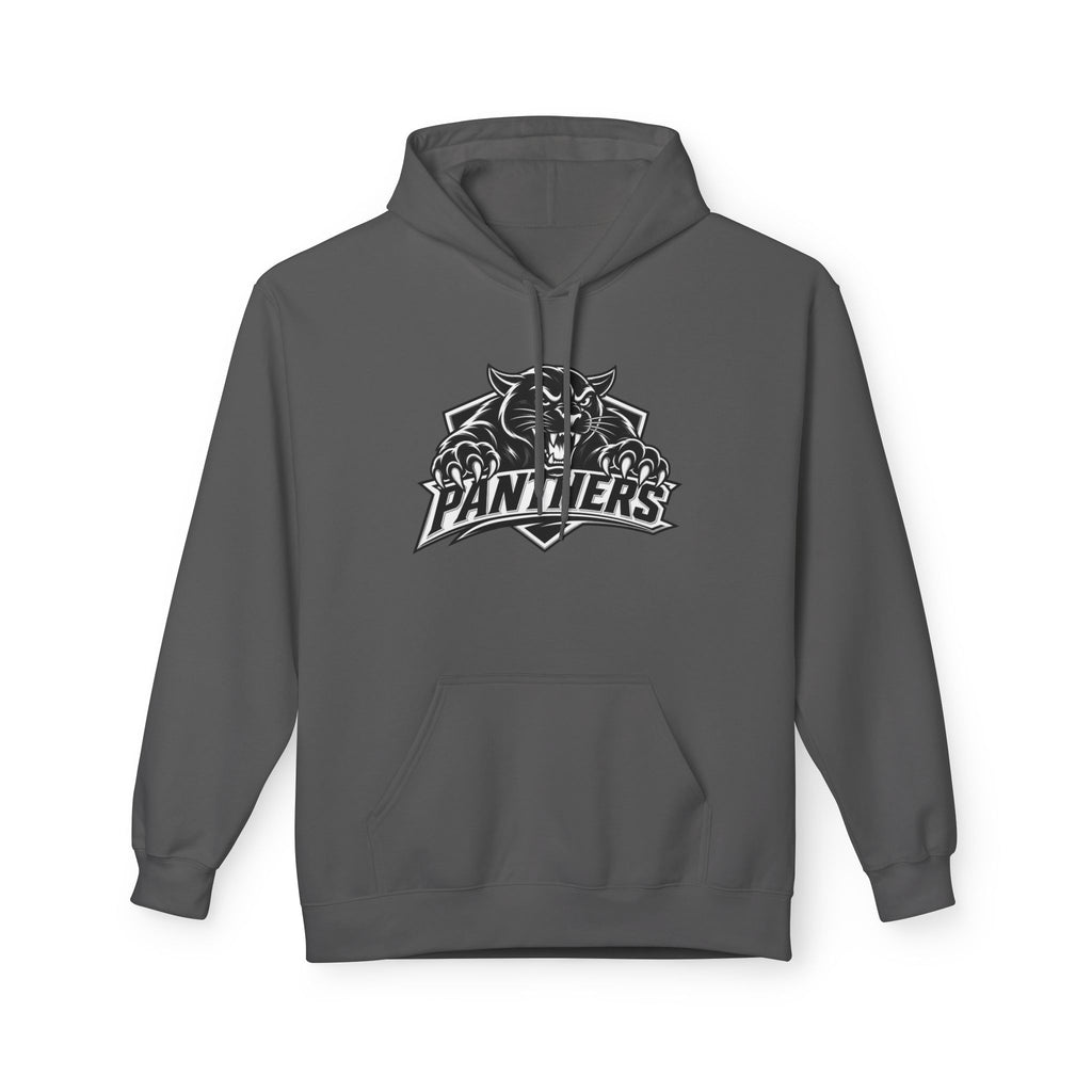 Panthers Logo Hoodie — Vintage Black & White Sports Pullover