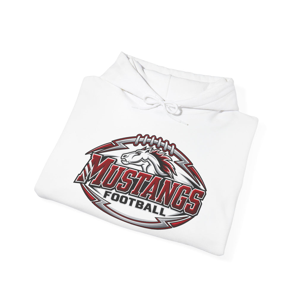 Mustangs Football Hoodie — Vintage Mascot Football Logo Pullover